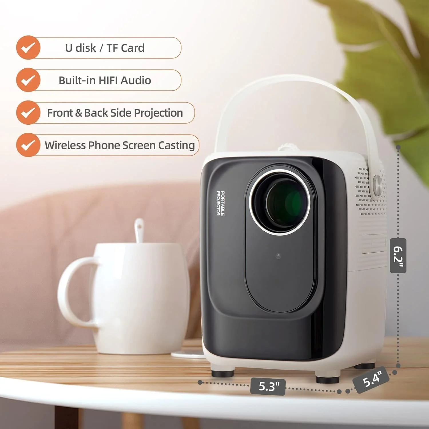 پروژکتور ویدئویی قابل حمل وای فای 5G مدل BORTONY Mini S10، 1920x1080P، پروژکتور چند رسانه ای هوشمند اندروید 8000 لومن، سینمای خانگی بلوتوث، پروژکتور فیلم، پشتیبانی از بلوتوث/وای فای/USB/کارت SD (مشکی) پروژکتور ویدئویی قابل حمل وای فای 5G مدل BORTONY Mini S10، 1920x1080P، پروژکتور چند رسانه ای هوشمند اندروید 8000 لومن، سینمای خانگی بلوتوث، پروژکتور فیلم، پشتیبانی از بلوتوث/وای فای/USB/کارت SD (مشکی)