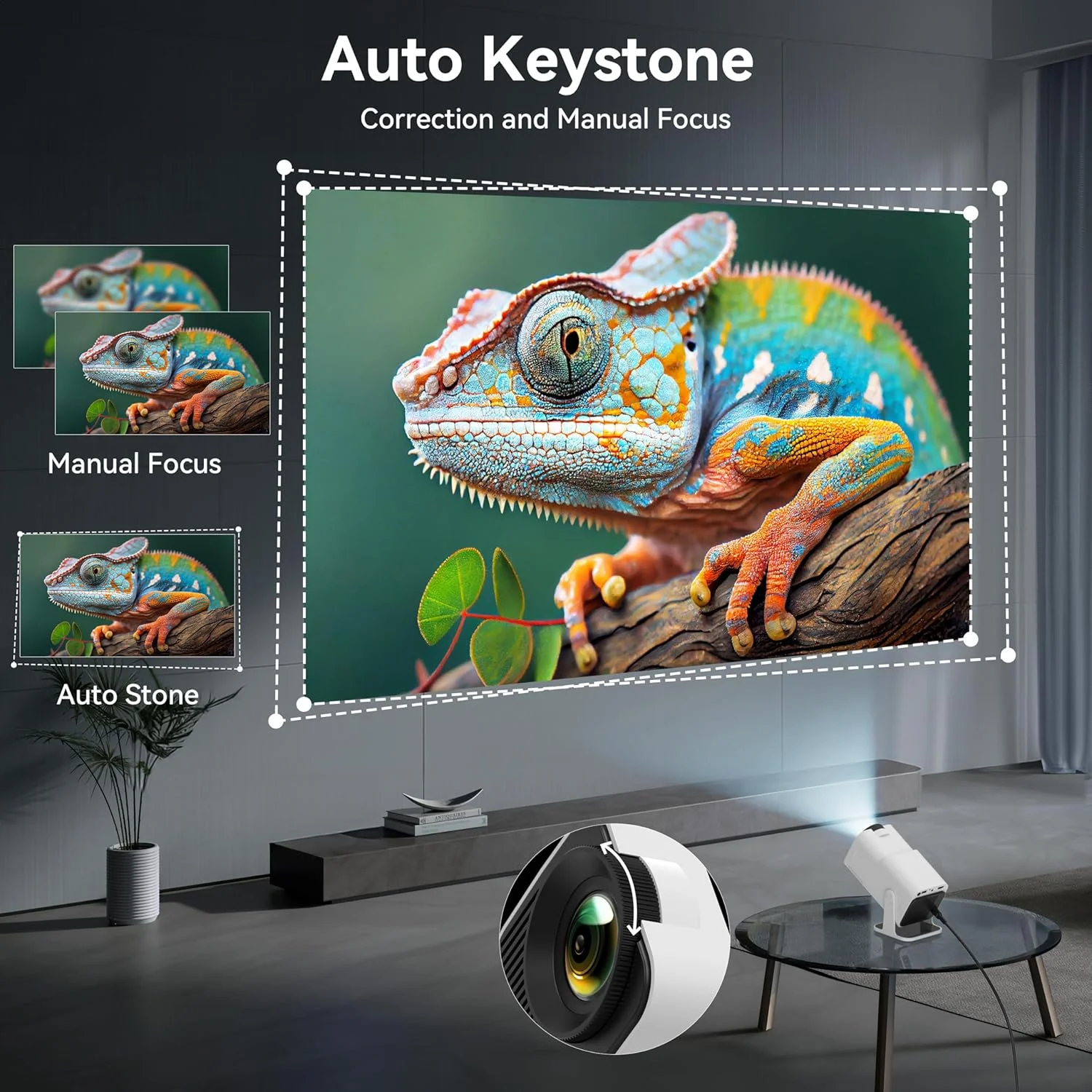 پروژکتور مینی 4K BORTONY، پروژکتور هوشمند 1080P با سیستم عامل Android TV 11.0 داخلی، با Wifi و بلوتوث، پروژکتور کیستون اتوماتیک 10000 لومن، پروژکتور پرتاب کوتاه با چرخش 180 درجه مدل HY320 (سفید) پروژکتور مینی 4K BORTONY، پروژکتور هوشمند 1080P با سیستم عامل Android TV 11.0 داخلی، با Wifi و بلوتوث، پروژکتور کیستون اتوماتیک 10000 لومن، پروژکتور پرتاب کوتاه با چرخش 180 درجه مدل HY320 (سفید)