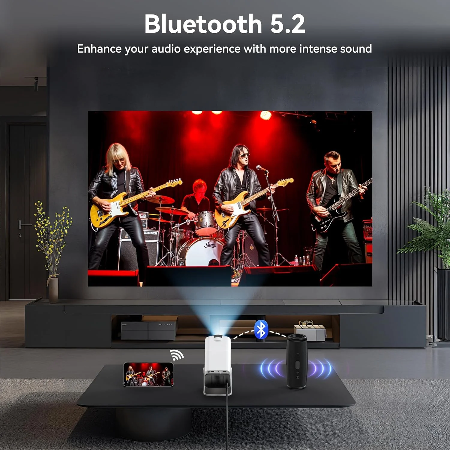 پروژکتور مینی 4K BORTONY، پروژکتور هوشمند 1080P با سیستم عامل Android TV 11.0 داخلی، با Wifi و بلوتوث، پروژکتور کیستون اتوماتیک 10000 لومن، پروژکتور پرتاب کوتاه با چرخش 180 درجه مدل HY320 (سفید) پروژکتور مینی 4K BORTONY، پروژکتور هوشمند 1080P با سیستم عامل Android TV 11.0 داخلی، با Wifi و بلوتوث، پروژکتور کیستون اتوماتیک 10000 لومن، پروژکتور پرتاب کوتاه با چرخش 180 درجه مدل HY320 (سفید)