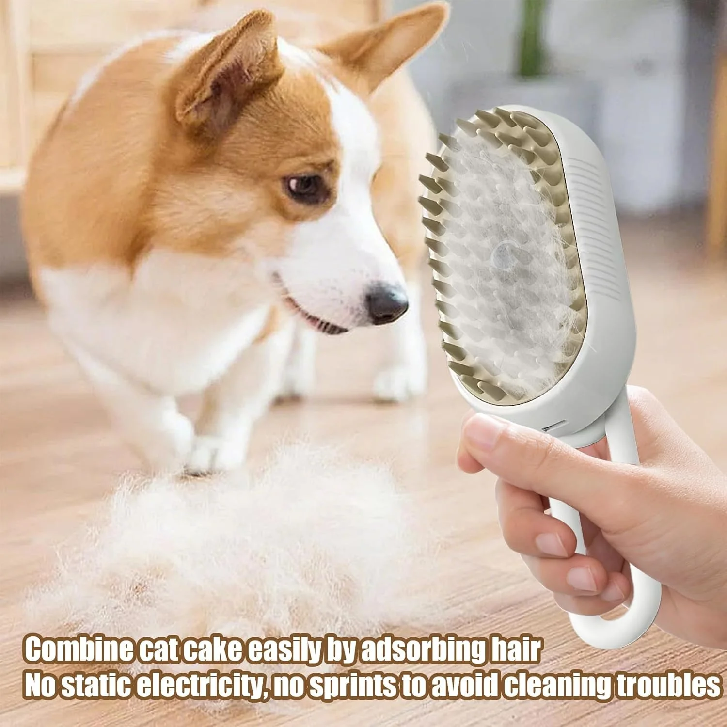 برس بخار برای گربه ها - برس رفع گره خوردگی شارژی USB، شانه ماساژ بی صدا و قابل حمل برای حمام و دوش خانگی، مسافرت در فضای باز، مراقبت از بچه گربه، خرگوش و توله سگ برس بخار برای گربه ها - برس رفع گره خوردگی شارژی USB، شانه ماساژ بی صدا و قابل حمل برای حمام و دوش خانگی، مسافرت در فضای باز، مراقبت از بچه گربه، خرگوش و توله سگ