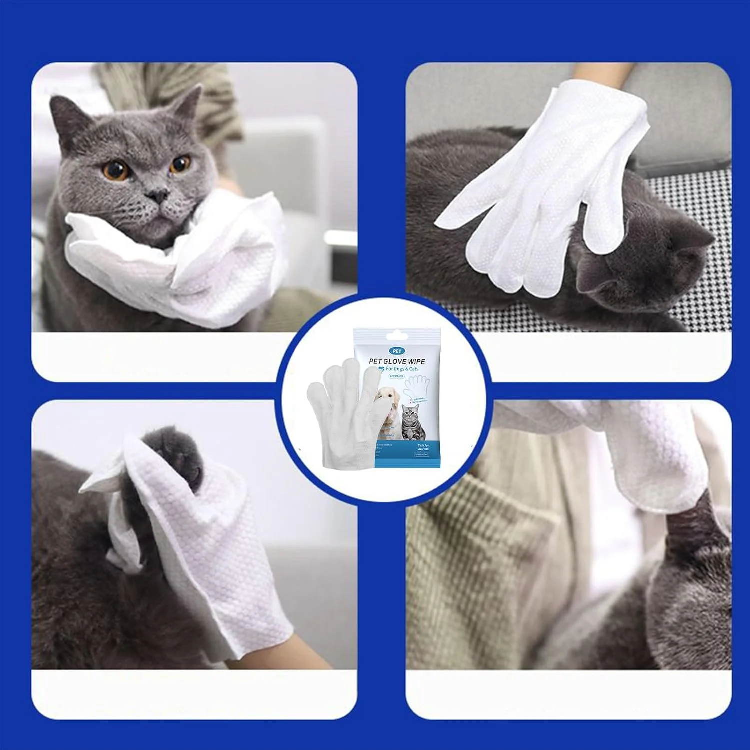 دستکش های تمیز کننده حیوانات خانگی، دستکش شستشوی بچه گربه، دستکش های تمیز کننده سگ برای مصارف داخلی، نظافت، لباسشویی، مسافرت، حمام، فضای باز