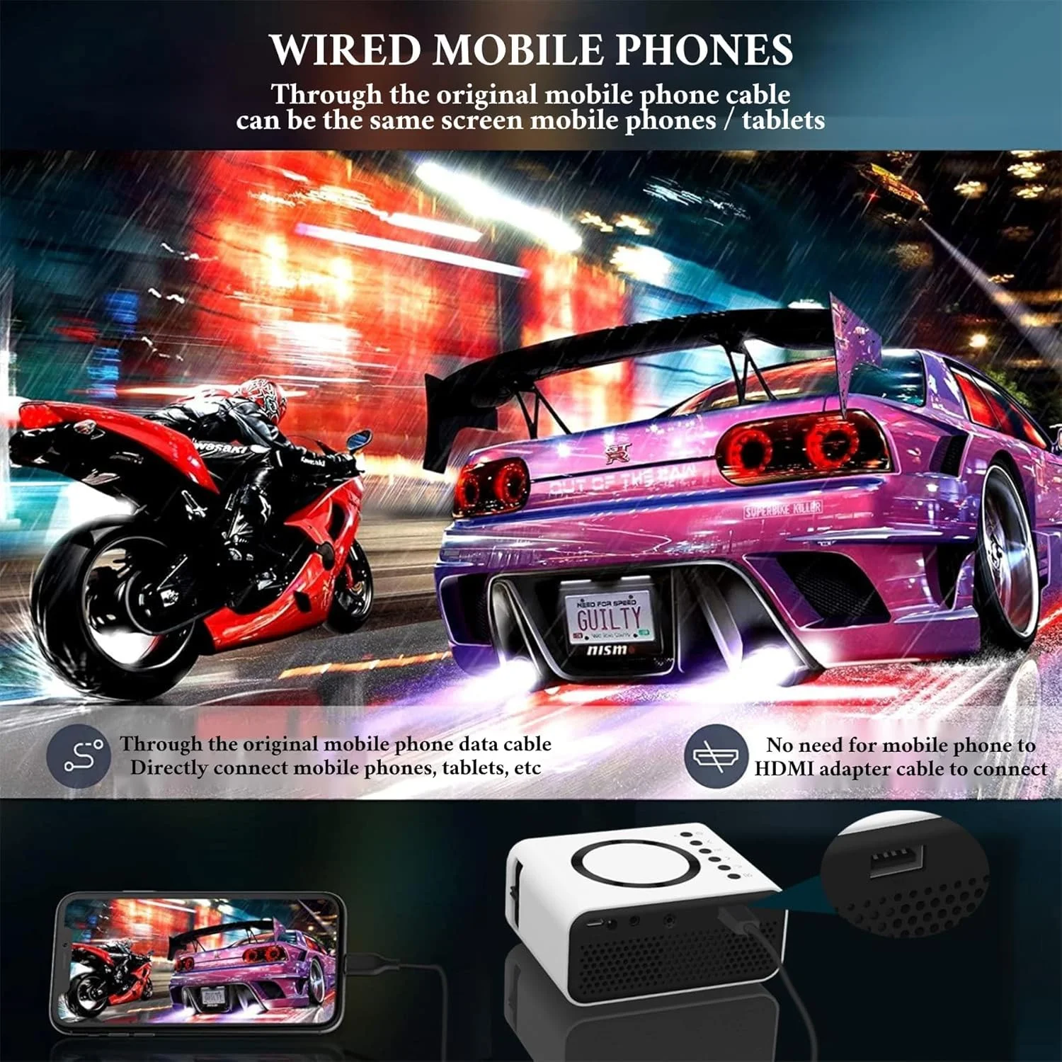 پروژکتور مینی Bewinner - پروژکتور قابل حمل TFT LCD با کیفیت 1080P Full HD به همراه بلندگو، پروژکتور تماشای فیلم خانوادگی برای لپ تاپ (دوشاخه UK) پروژکتور مینی Bewinner - پروژکتور قابل حمل TFT LCD با کیفیت 1080P Full HD به همراه بلندگو، پروژکتور تماشای فیلم خانوادگی برای لپ تاپ (دوشاخه UK)