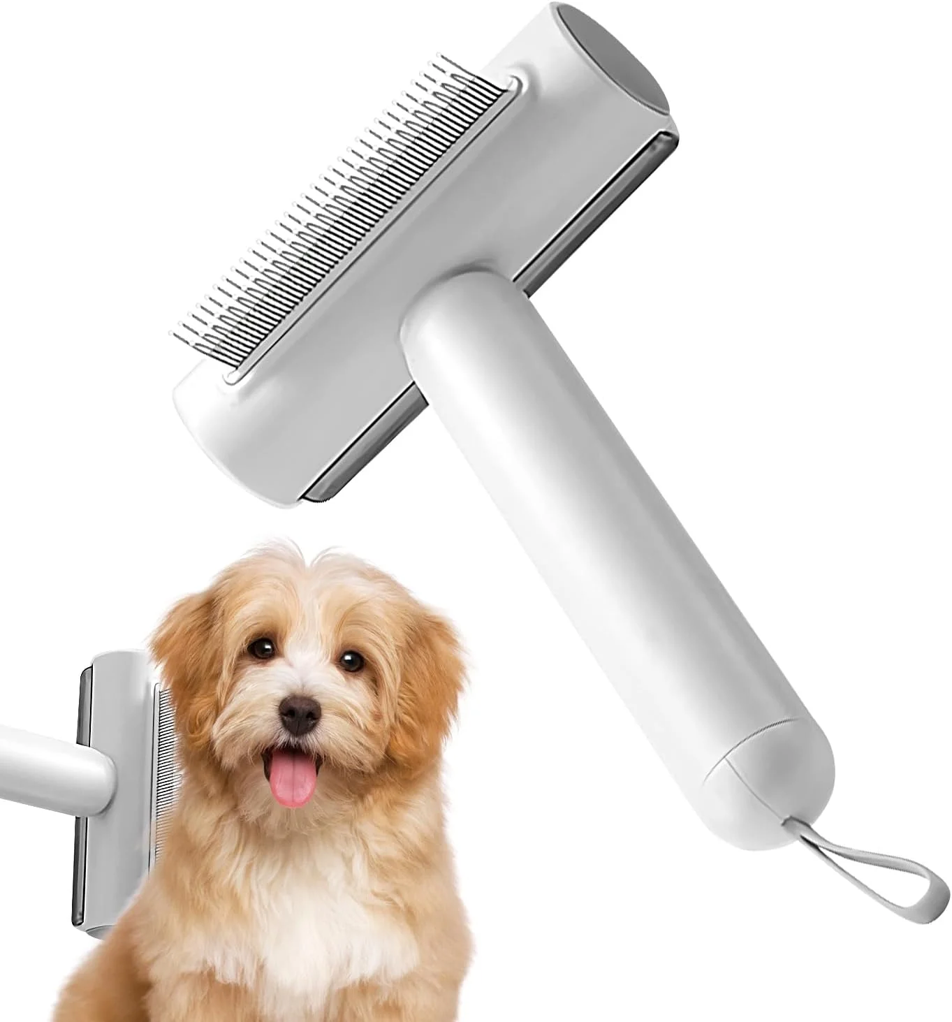 شانه سگ - برس موی سگ با موگیر، شانه گره باز کن قابل حمل گربه برای حیوانات خانگی کوچک و بزرگ، مناسب برای بچه گربه ها و توله سگ ها شانه سگ - برس موی سگ با موگیر، شانه گره باز کن قابل حمل گربه برای حیوانات خانگی کوچک و بزرگ، مناسب برای بچه گربه ها و توله سگ ها