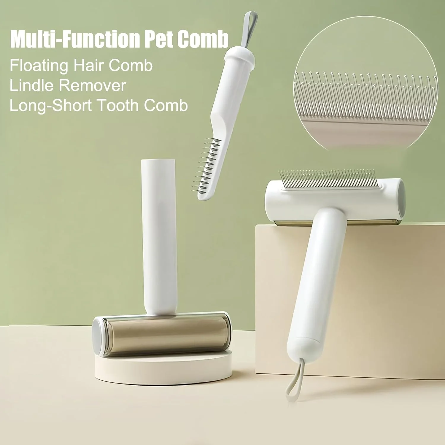 شانه سگ - برس موی سگ با موگیر، شانه گره باز کن قابل حمل گربه برای حیوانات خانگی کوچک و بزرگ، مناسب برای بچه گربه ها و توله سگ ها شانه سگ - برس موی سگ با موگیر، شانه گره باز کن قابل حمل گربه برای حیوانات خانگی کوچک و بزرگ، مناسب برای بچه گربه ها و توله سگ ها