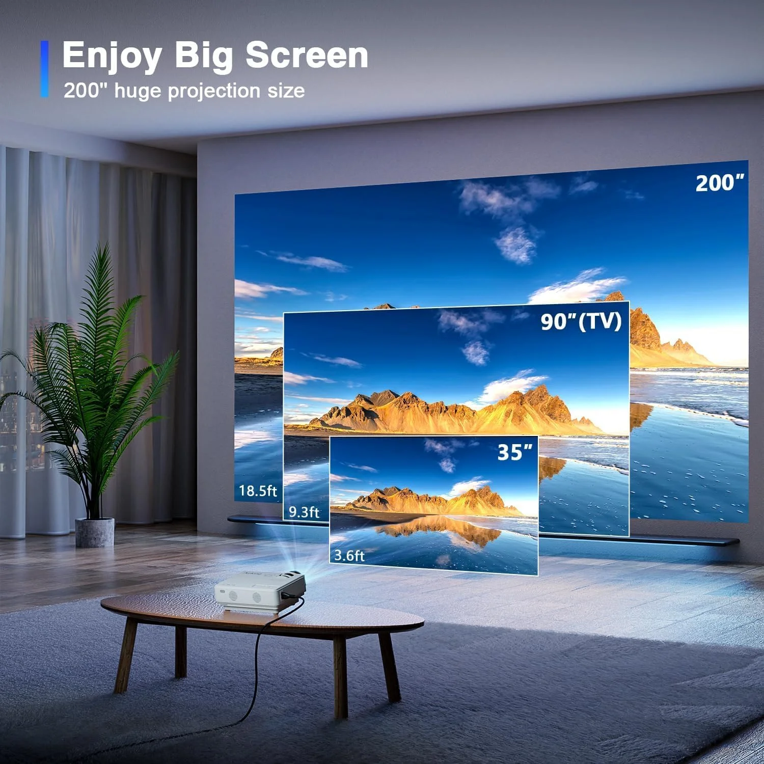 پروژکتور مینی AuKing با روشنایی 2600 لومن مدل ارتقا یافته 2019، پروژکتور ویدیویی قابل حمل، 55000 ساعت عمر لامپ، پروژکتور فیلم سینمای خانگی چند رسانه ای، سازگار با Full HD 1080P HDMI، VGA، USB، AV، لپ تاپ، تلفن هوشمند پروژکتور مینی AuKing با روشنایی 2600 لومن مدل ارتقا یافته 2019، پروژکتور ویدیویی قابل حمل، 55000 ساعت عمر لامپ، پروژکتور فیلم سینمای خانگی چند رسانه ای، سازگار با Full HD 1080P HDMI، VGA، USB، AV، لپ تاپ، تلفن هوشمند