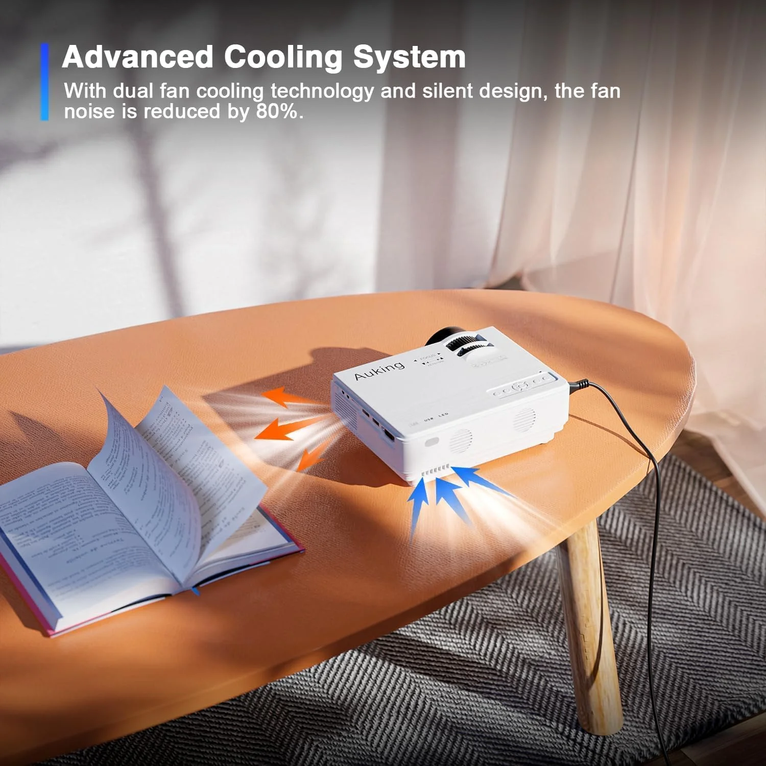 پروژکتور مینی AuKing با روشنایی 2600 لومن مدل ارتقا یافته 2019، پروژکتور ویدیویی قابل حمل، 55000 ساعت عمر لامپ، پروژکتور فیلم سینمای خانگی چند رسانه ای، سازگار با Full HD 1080P HDMI، VGA، USB، AV، لپ تاپ، تلفن هوشمند پروژکتور مینی AuKing با روشنایی 2600 لومن مدل ارتقا یافته 2019، پروژکتور ویدیویی قابل حمل، 55000 ساعت عمر لامپ، پروژکتور فیلم سینمای خانگی چند رسانه ای، سازگار با Full HD 1080P HDMI، VGA، USB، AV، لپ تاپ، تلفن هوشمند