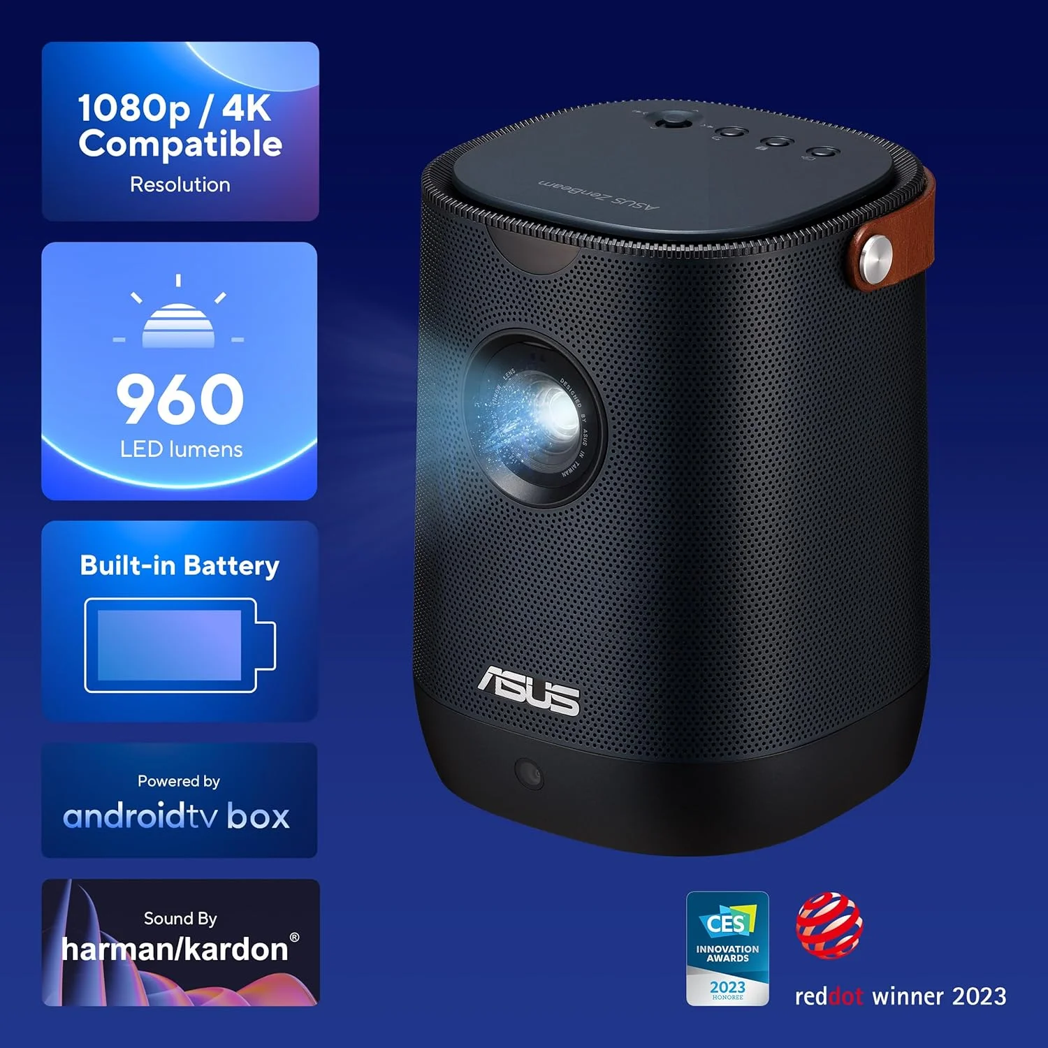 پروژکتور هوشمند قابل حمل ایسوس ZenBeam L2 با WIFI و بلوتوث - 960 لومن LED، 1080P، Chromecast، باتری داخلی، بلندگو، 3.5 ساعت پخش ویدیو، پخش بی سیم، Light Wall، اندروید تی وی باکس پروژکتور هوشمند قابل حمل ایسوس ZenBeam L2 با WIFI و بلوتوث - 960 لومن LED، 1080P، Chromecast، باتری داخلی، بلندگو، 3.5 ساعت پخش ویدیو، پخش بی سیم، Light Wall، اندروید تی وی باکس