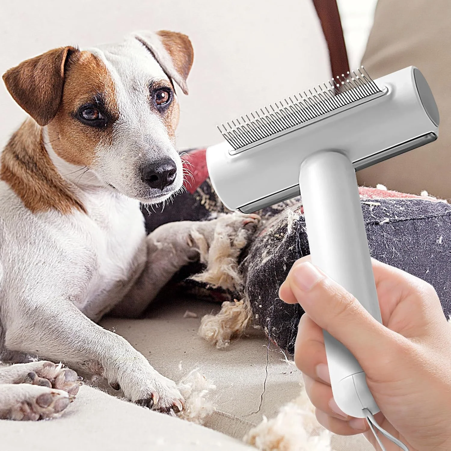 شانه سگ - برس موی سگ با موگیر، شانه گره باز کن قابل حمل گربه برای حیوانات خانگی کوچک و بزرگ، مناسب برای بچه گربه ها و توله سگ ها شانه سگ - برس موی سگ با موگیر، شانه گره باز کن قابل حمل گربه برای حیوانات خانگی کوچک و بزرگ، مناسب برای بچه گربه ها و توله سگ ها