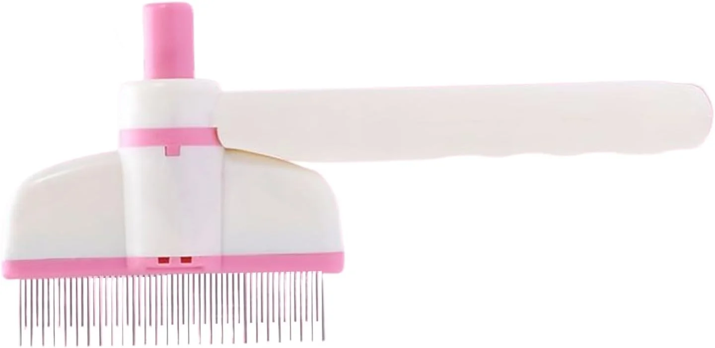 Dog Comb,Rotatable Dog Hair Brush - Self Cleaning Brush, Pet Hair Removal Tool for Veterinary Clinic Kitten Puppy