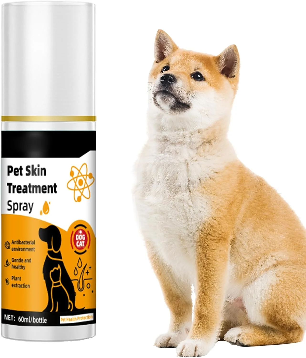 اسپری ضد خارش حیوانات خانگی - کمک به تسکین پوست حساس - اسپری تسکین دهنده 60 میلی لیتری، مه موثر لوازم حیوانات خانگی برای مراقبت بعد از پیاده روی، حمام کردن، نظافت، آسایش، فعالیت در فضای باز، بهداشت روزانه و مسافرت