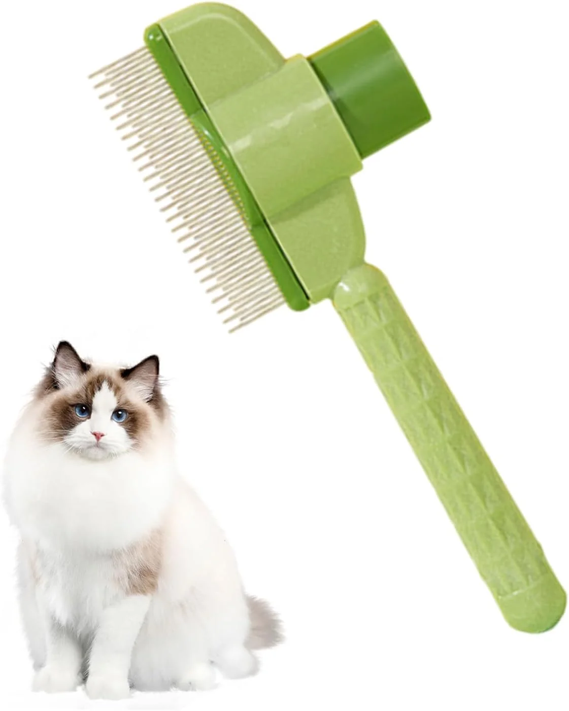 Cat Brush | Ergonomic Handle Click Cleaning Slicker Rake | Pet Brush | for Kitten Dog Pet Coat Care Bathing Cleaning Undercoat Dematting Cat Brush | Ergonomic Handle Click Cleaning Slicker Rake | Pet Brush | for Kitten Dog Pet Coat Care Bathing Cleaning Undercoat Dematting