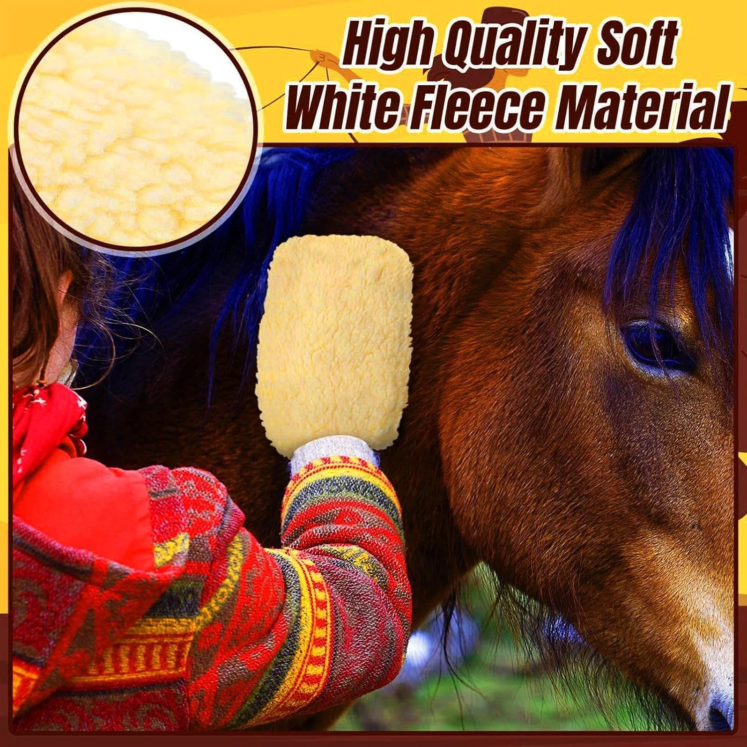 Pet Grooming Gloves for Cats | Soft Cleaning Glove for Sensitive Horses | Animal Applicator Wipe Mitt for Small Medium Size Cats Dogs Bunny Other Animals