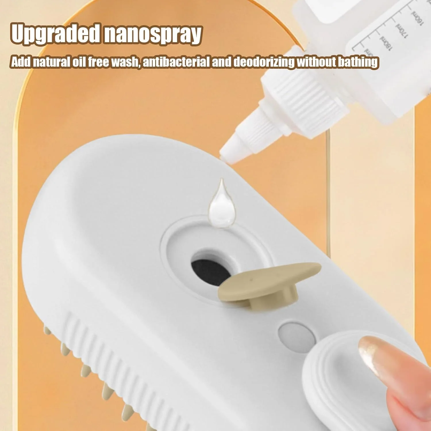 Steam Brush for Cats - USB Charging Detangling Brush,Gentle Pet Massage Tool for Puppy Kitten Bunny Care Indoor Outdoor Shower Bath Travel Steam Brush for Cats - USB Charging Detangling Brush,Gentle Pet Massage Tool for Puppy Kitten Bunny Care Indoor Outdoor Shower Bath Travel