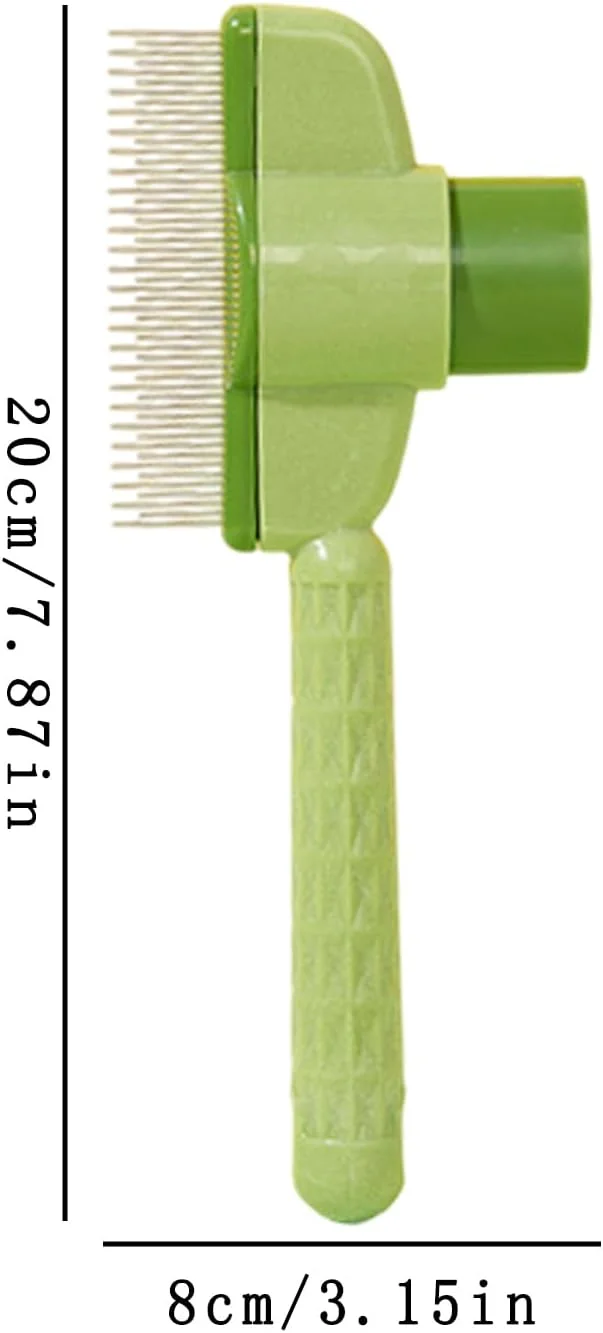 Cat Brush | Ergonomic Handle Click Cleaning Slicker Rake | Pet Brush | for Kitten Dog Pet Coat Care Bathing Cleaning Undercoat Dematting