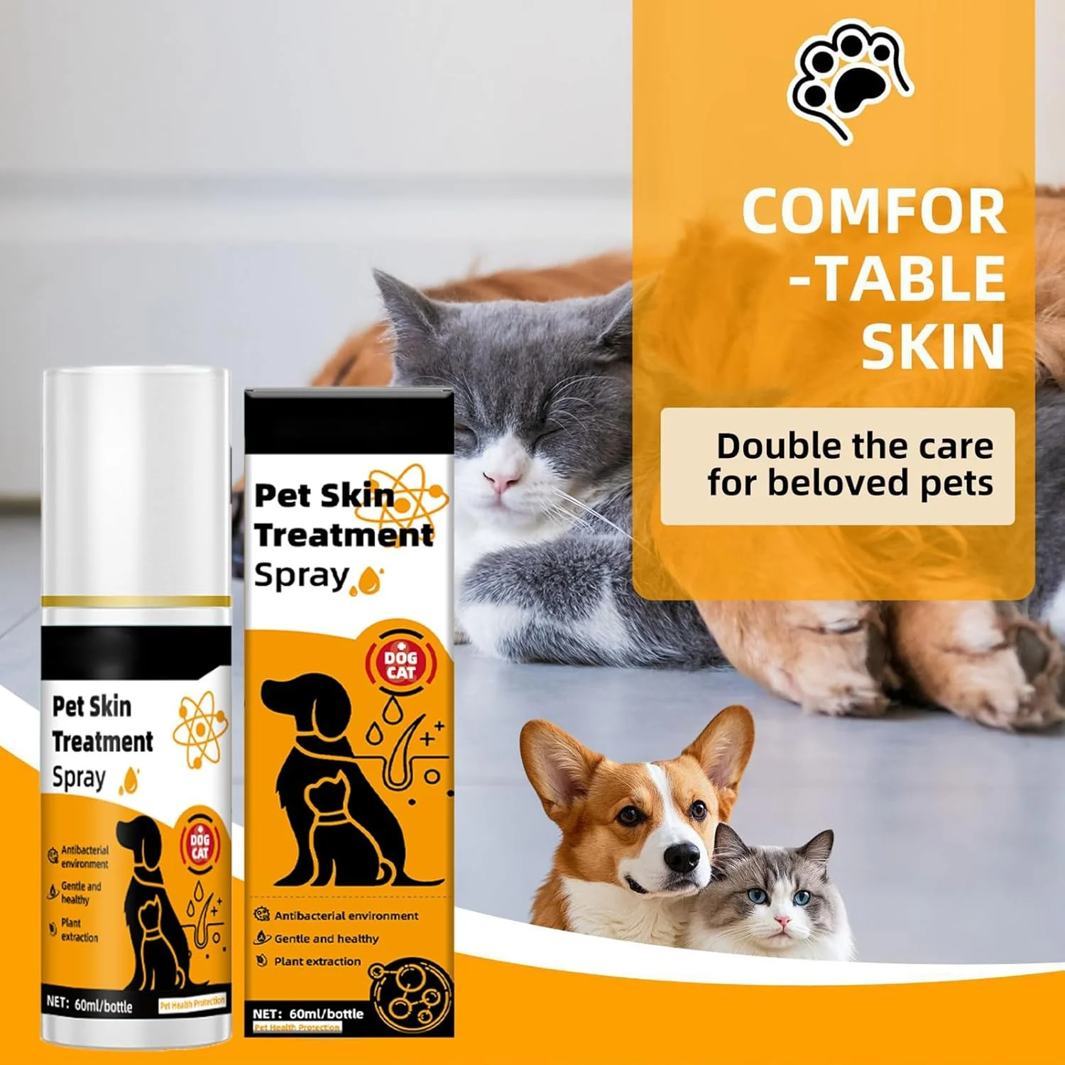 اسپری ضد خارش سگ - اسپری تسکین دهنده پوست خشک و خارش دار، لوازم حیوانات خانگی آرامش بخش 60 میلی لیتر، مه موثر برای مراقبت بعد از پیاده روی، بهداشت روزانه، حمام کردن، آسایش، فعالیت در فضای باز، مسافرت و نظافت اسپری ضد خارش سگ - اسپری تسکین دهنده پوست خشک و خارش دار، لوازم حیوانات خانگی آرامش بخش 60 میلی لیتر، مه موثر برای مراقبت بعد از پیاده روی، بهداشت روزانه، حمام کردن، آسایش، فعالیت در فضای باز، مسافرت و نظافت