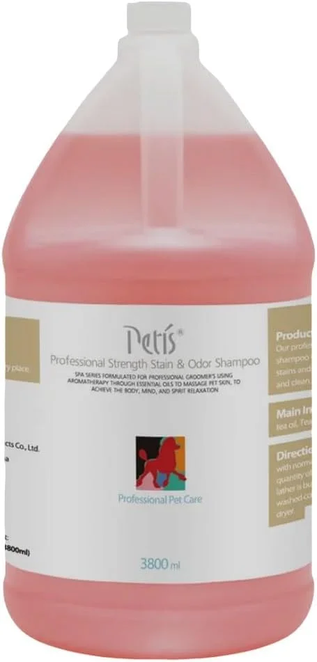 شامپو رفع لکه و بوی حیوانات خانگی پتیس با قدرت حرفه ای، 3800 میلی لیتر، فرمول پاک کننده عمیق