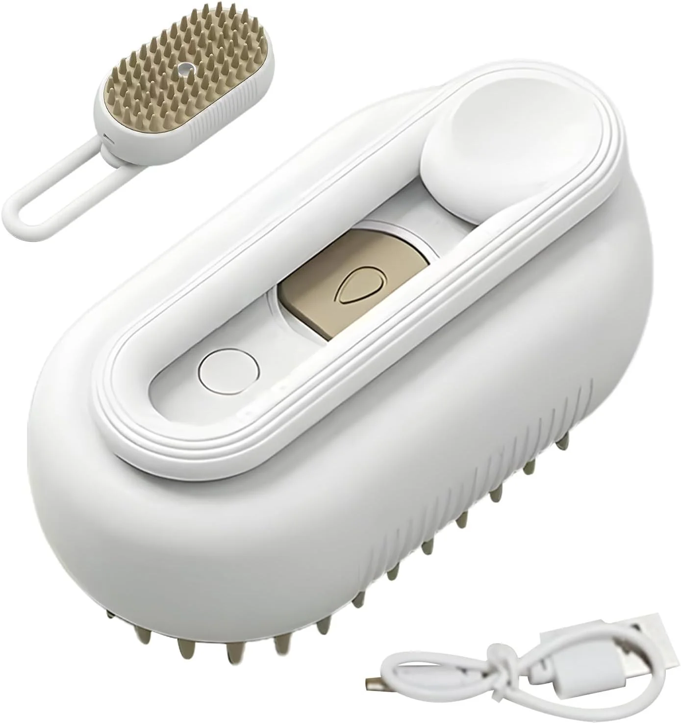 برس بخار گربه - برس ضد گره خوردگی با شارژ USB، شانه ماساژ بی صدا و قابل حمل برای حمام، دوش، مسافرت در فضای باز، مراقبت از بچه گربه، خرگوش و توله سگ برس بخار گربه - برس ضد گره خوردگی با شارژ USB، شانه ماساژ بی صدا و قابل حمل برای حمام، دوش، مسافرت در فضای باز، مراقبت از بچه گربه، خرگوش و توله سگ