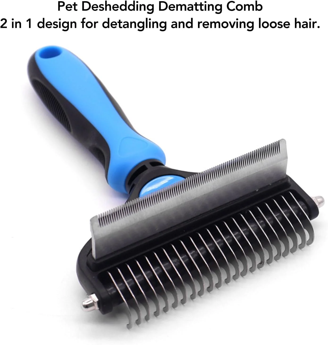 ست پیرایش حیوانات خانگی Depisuta، شانه گره باز کن و ریزش موی حرفه ای از جنس استیل ضد زنگ و ناخن گیر با دسته ارگونومیک، برای سگ ها و گربه ها کنترل ریزش موهای بلند