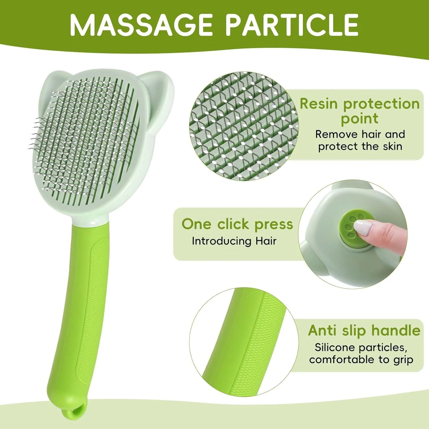 برس نظافت حیوانات خانگی برای گربه ها و سگ ها، شانه خود تمیز شونده با دکمه رهاسازی، ابزار مو زدایی با نوک گرد برای حیوانات خانگی مو کوتاه، شانه ماساژ ملایم، ایمن و آسان برای استفاده برس نظافت حیوانات خانگی برای گربه ها و سگ ها، شانه خود تمیز شونده با دکمه رهاسازی، ابزار مو زدایی با نوک گرد برای حیوانات خانگی مو کوتاه، شانه ماساژ ملایم، ایمن و آسان برای استفاده