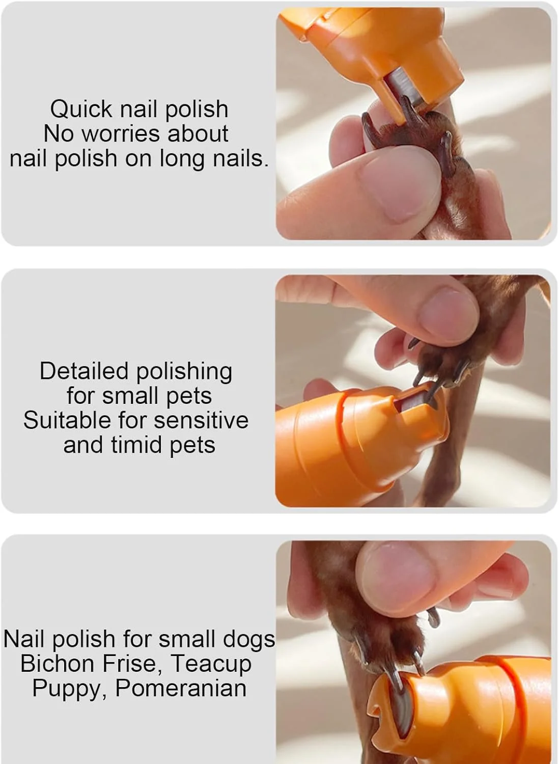 سوهان ناخن حیوانات خانگی، با چراغ LED داخلی، ناخن گیر برقی سگ - برای بچه گربه، توله سگ، حیوانات کوچک، خانه، حمام، پناهگاه، مسافرت