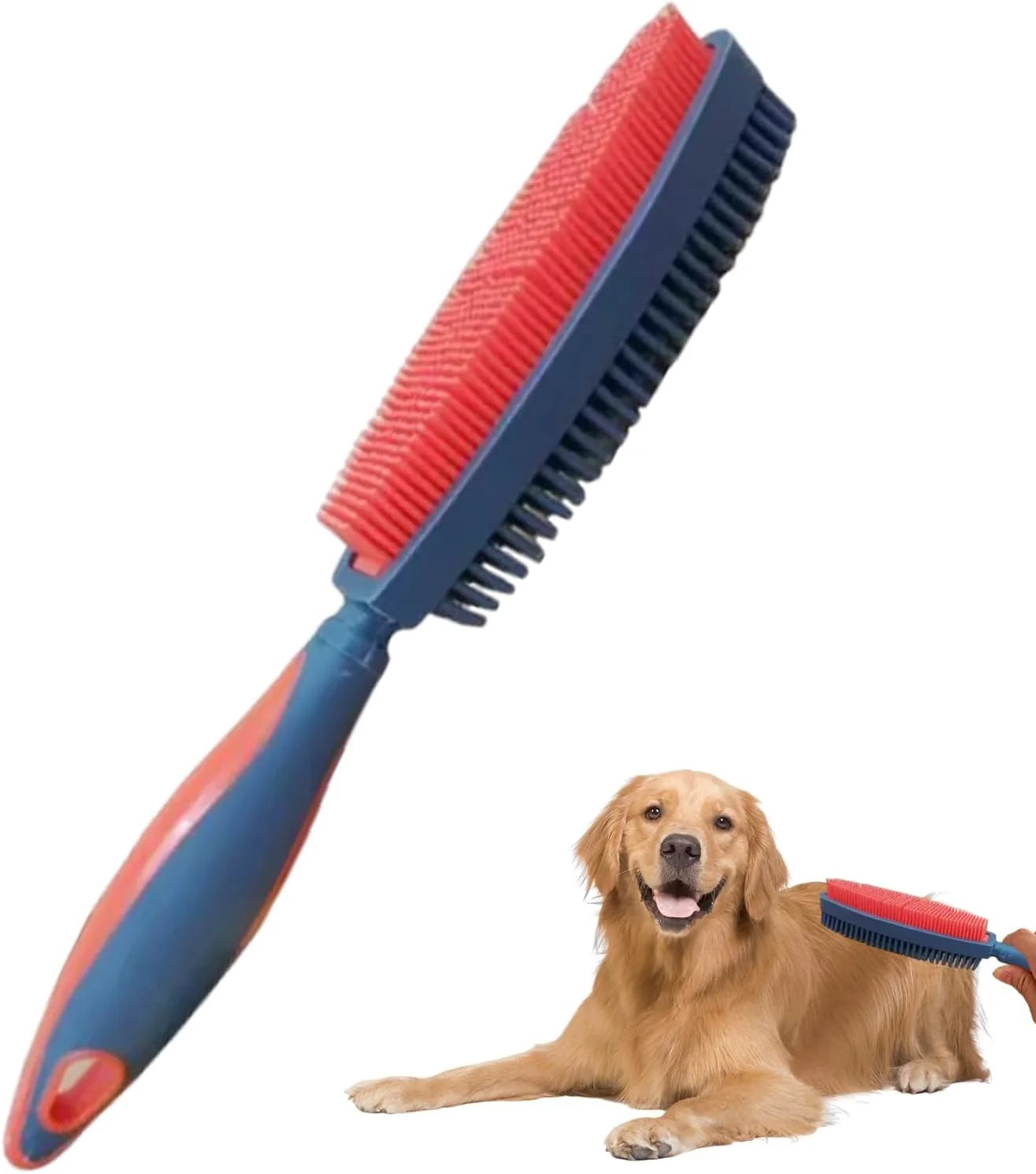 برس سگ برای ریزش مو | شانه دو طرفه حرفه ای - برس حذف موی حیوانات خانگی - برای تمیز کردن و حذف ریزش موی خرگوش، بچه گربه و توله سگ برس سگ برای ریزش مو | شانه دو طرفه حرفه ای - برس حذف موی حیوانات خانگی - برای تمیز کردن و حذف ریزش موی خرگوش، بچه گربه و توله سگ