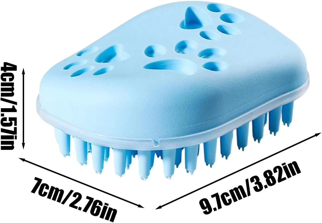 برس تمیز کننده سگ | برس ماساژ آرامش بخش | پاک کننده سیلیکونی نرم شانه ارگونومیک برای مراقبت روزانه نظافت منزل مسافرت شستشو حمام در فضای باز آرامش