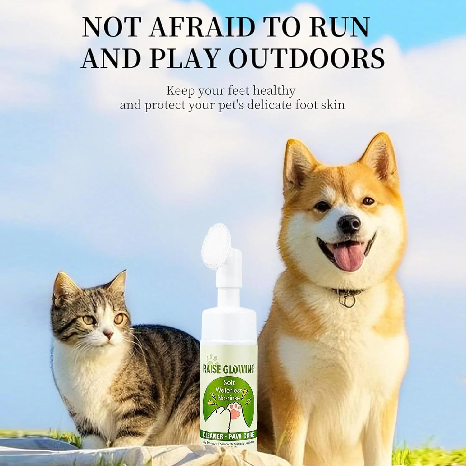 تمیز کننده پنجه سگ، تمیز کننده فوم مرطوب کننده، شستشوی پنجه سگ | برای مسافرت، حمام کردن، تمیز کردن خانه، نظافت، پیاده روی، روتین روزانه در فضای باز
