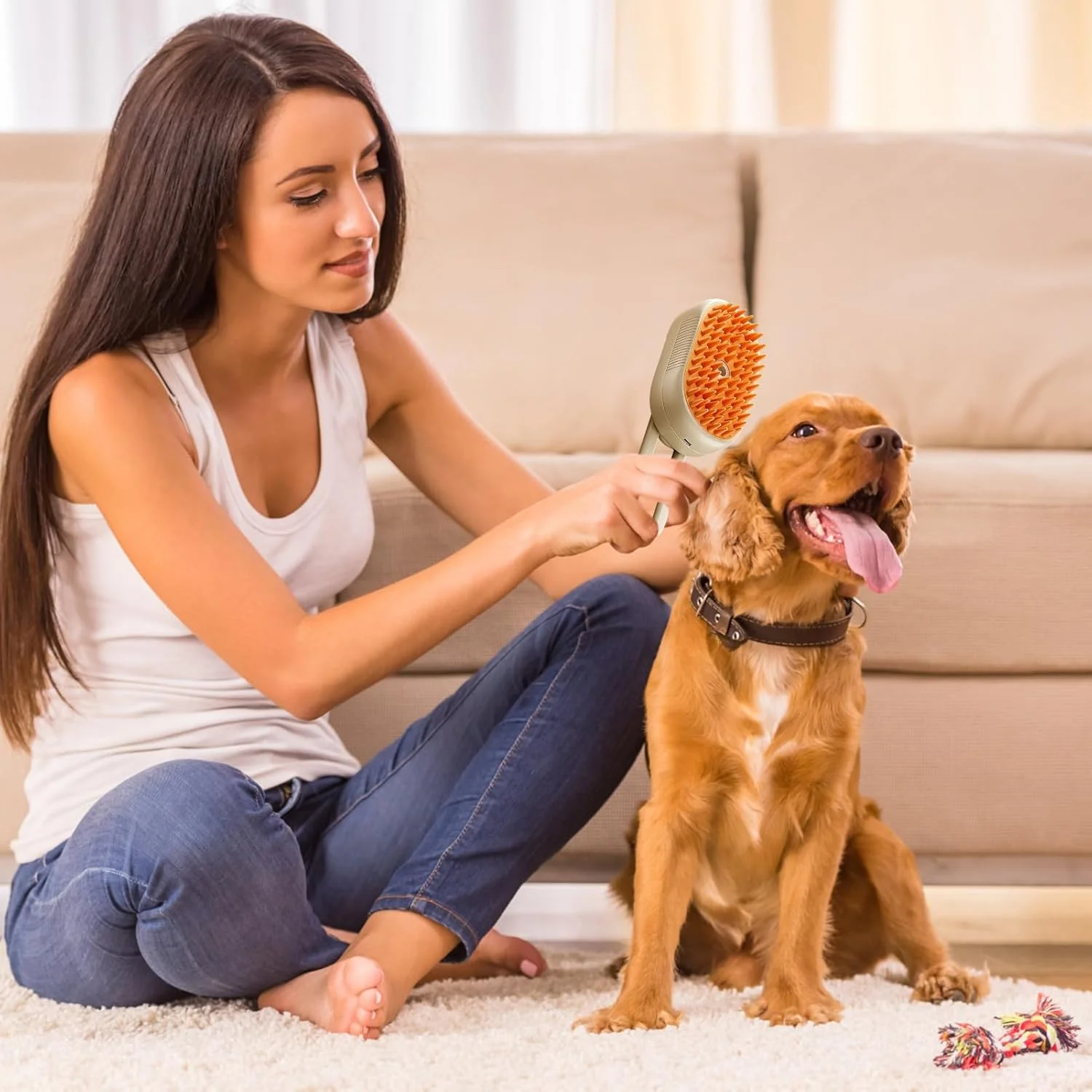 برس حیوانات خانگی برای سگ، برس نظافت و ریزش مو، از بین برنده موی گربه - ابزارهای ماساژ حذف مو شارژی برای تمیز کردن، از بین بردن گره و موهای زیرین حیوانات کوچک با موهای بلند و کوتاه برس حیوانات خانگی برای سگ، برس نظافت و ریزش مو، از بین برنده موی گربه - ابزارهای ماساژ حذف مو شارژی برای تمیز کردن، از بین بردن گره و موهای زیرین حیوانات کوچک با موهای بلند و کوتاه