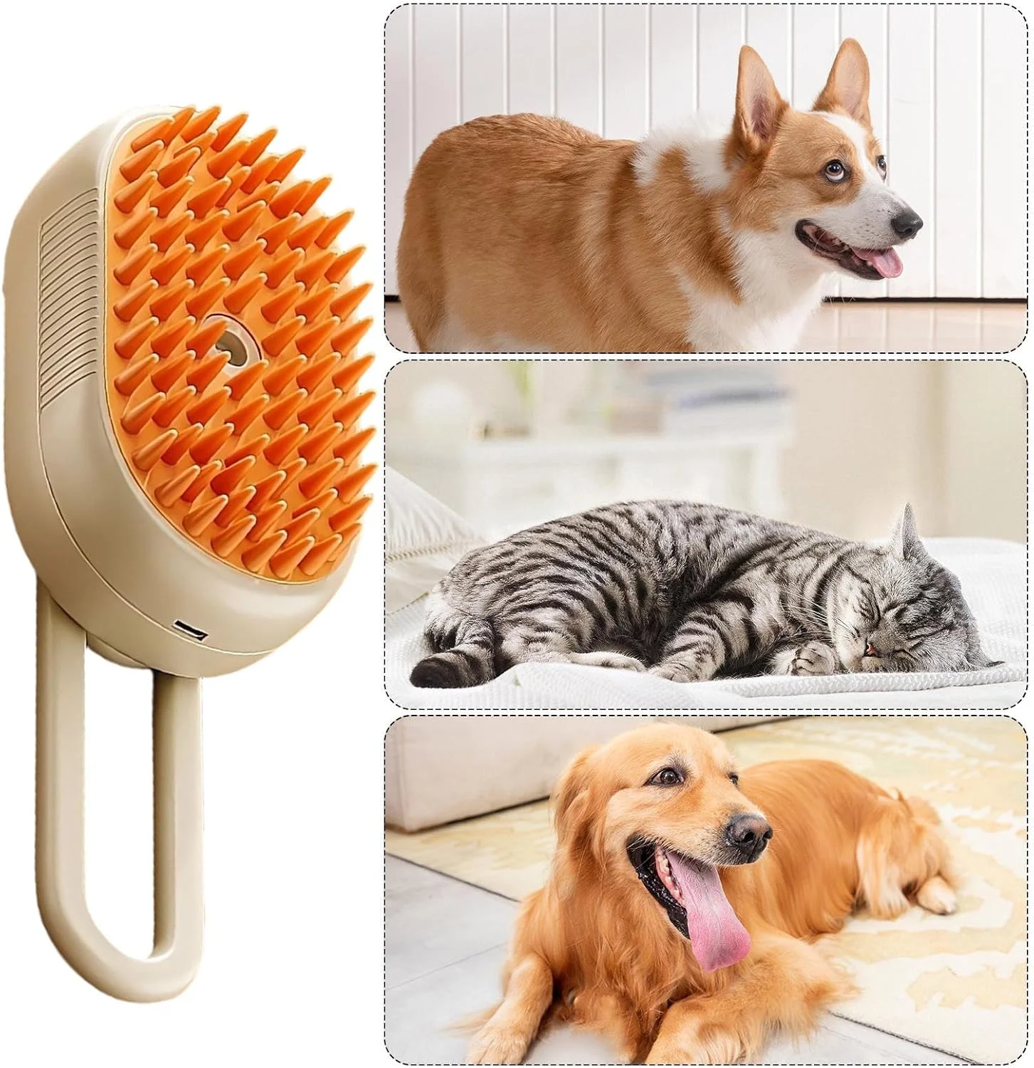 برس حیوانات خانگی برای سگ، برس نظافت و ریزش مو، از بین برنده موی گربه - ابزارهای ماساژ حذف مو شارژی برای تمیز کردن، از بین بردن گره و موهای زیرین حیوانات کوچک با موهای بلند و کوتاه برس حیوانات خانگی برای سگ، برس نظافت و ریزش مو، از بین برنده موی گربه - ابزارهای ماساژ حذف مو شارژی برای تمیز کردن، از بین بردن گره و موهای زیرین حیوانات کوچک با موهای بلند و کوتاه