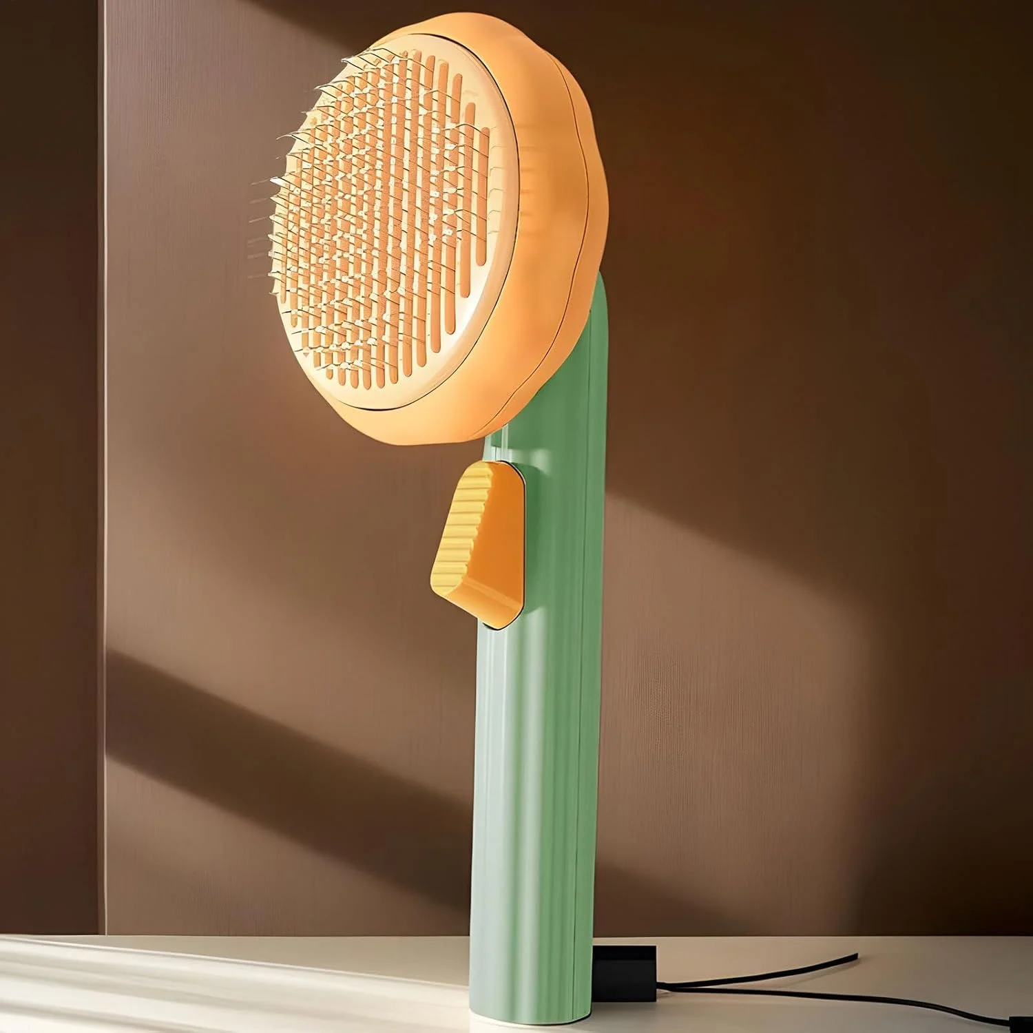 برس نظافت گربه | شانه برس موی حیوانات خانگی برای سگ ها، شانه گره باز کن خود تمیز شونده با عملکرد ماساژ برای بچه گربه، توله سگ، حمام، شستشو، دوش، مراقبت از موی فرش خانگی