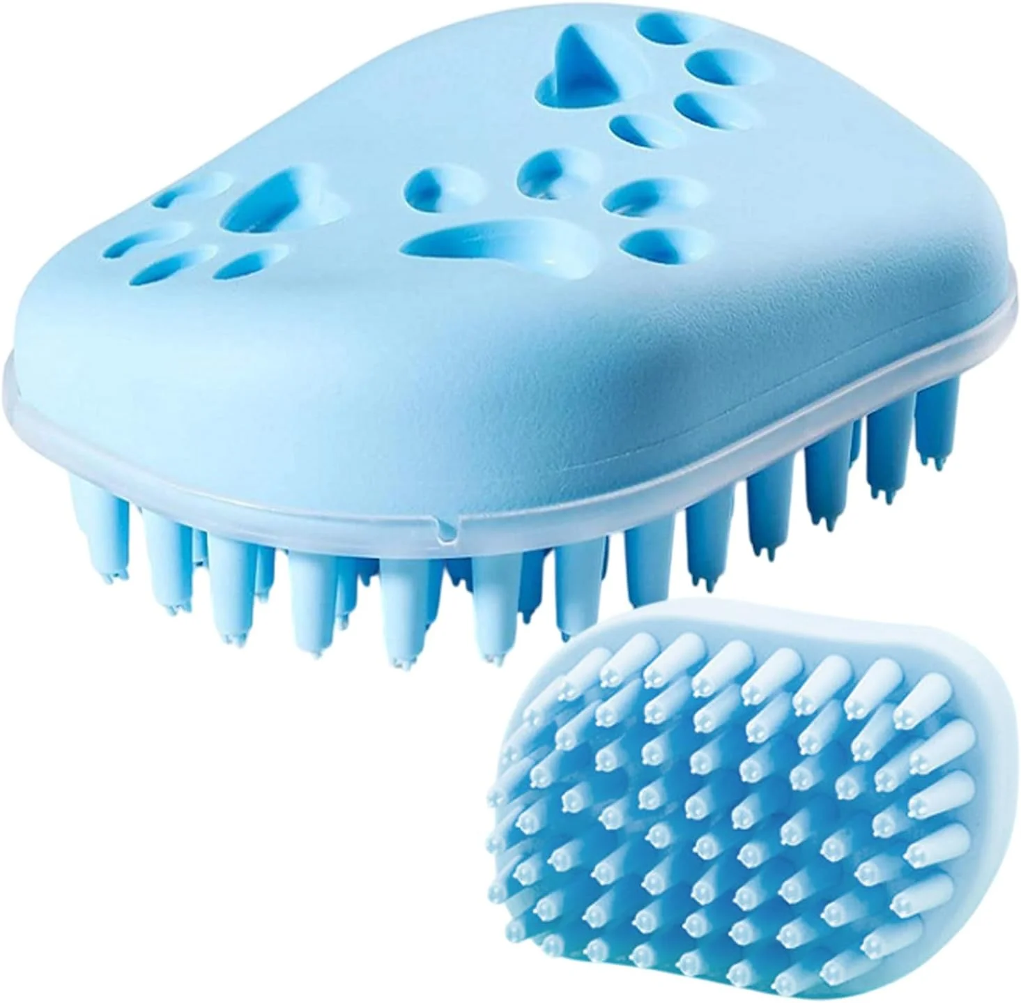 برس حمام حیوانات خانگی - برس ماساژ آرامش بخش | شانه ارگونومیک تمیز کننده سیلیکونی نرم برای مراقبت روزانه، نظافت در منزل، مسافرت، شستشو، حمام در فضای باز و آرامش