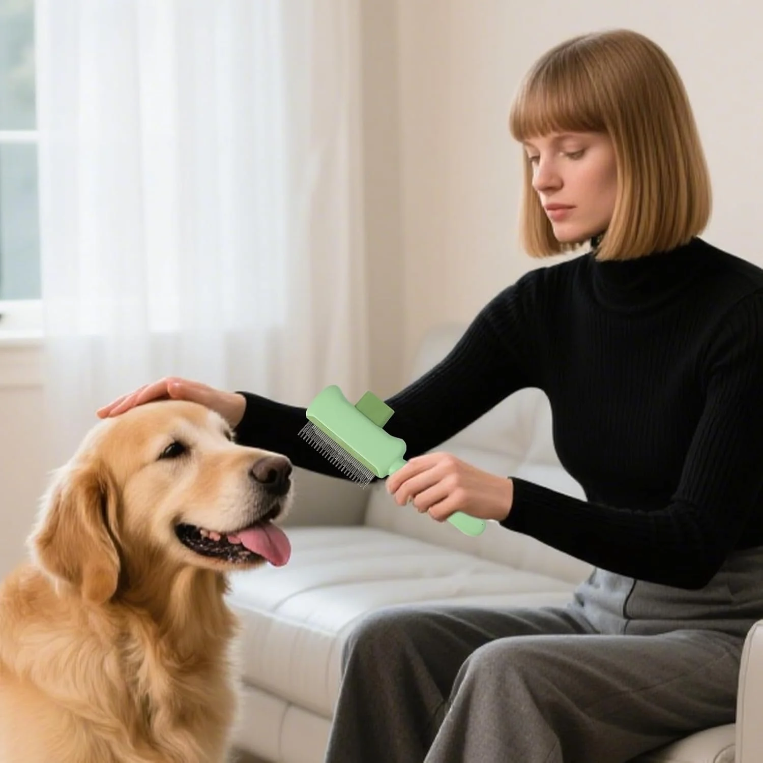 شانه گره باز کن گربه، شانه ماساژ برای گربه ها - برس های ماساژ سگ با طراحی ارگونومیک، لوازم حیوانات خانگی برای همستر، خرگوش، بچه گربه، توله سگ