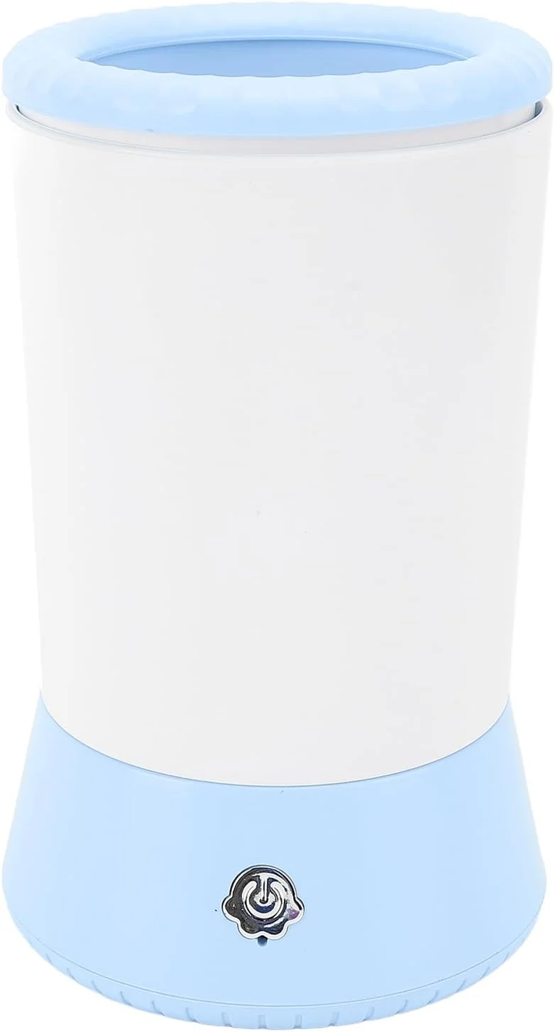 دستگاه تمیز کننده خودکار پای حیوانات خانگی GLOGLOW، فنجان پلاستیکی تمیز کننده پای سگ برای گربه ها و سگ ها، طراحی شده برای تمیز کردن هوشمند با راحتی و قابلیت استفاده مجدد بیشتر (آبی و سفید)