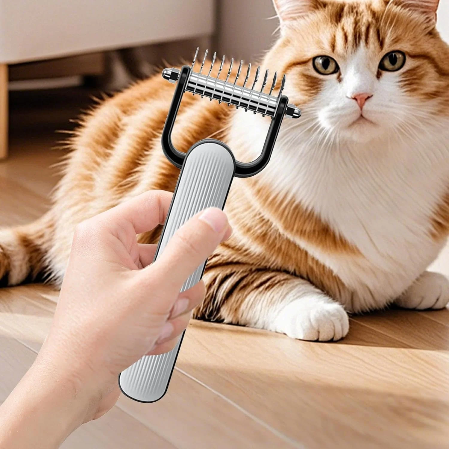 برس سگ برای ریزش مو - برس های سگ برای نظافت - شانه گره باز کن دو طرفه گربه، ابزار ریزش مو برای گلدن دودل، پودل، اسب، حیوانات خانگی