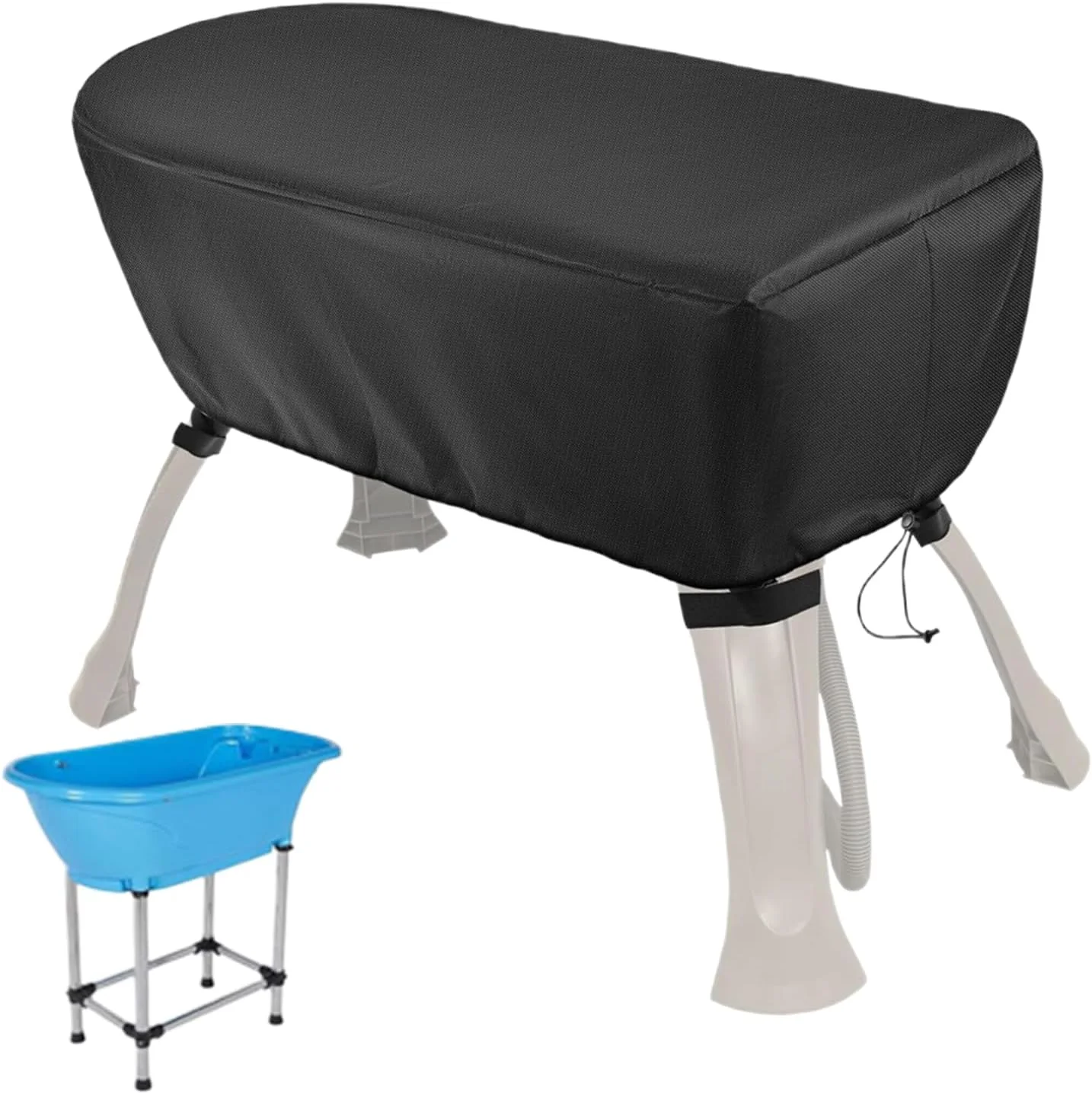 روکش تاشو وان حمام سگ 118x56x38 سانتی متر پارچه آکسفورد ضد گرد و غبار و ضد آب