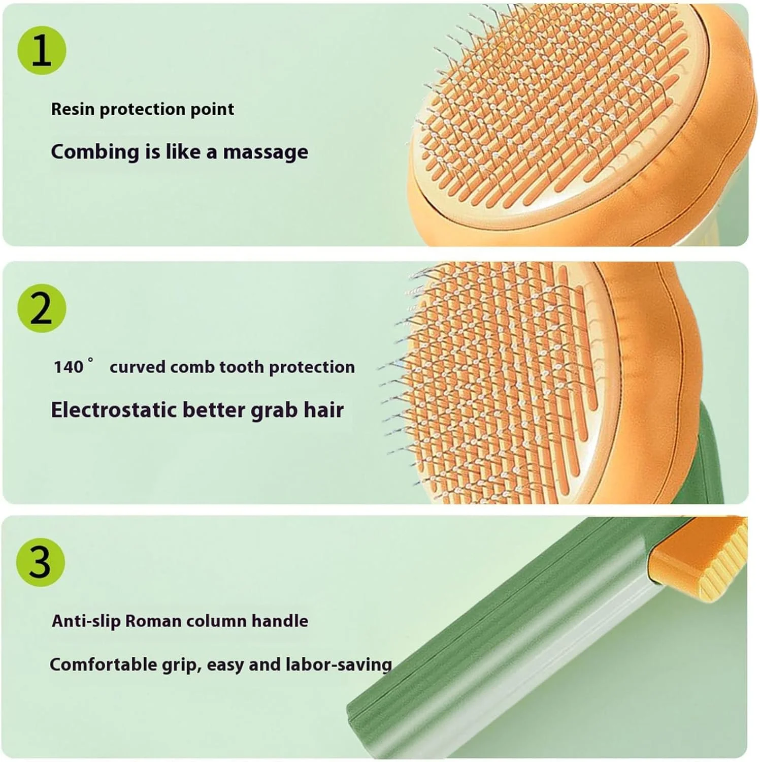 برس سگ برای نظافت - برس های نظافت موی سگ، شانه گره باز کن خود تمیز شونده با عملکرد ماساژ برای حمام کردن و شستشوی توله سگ، مراقبت از موی فرش در خانه