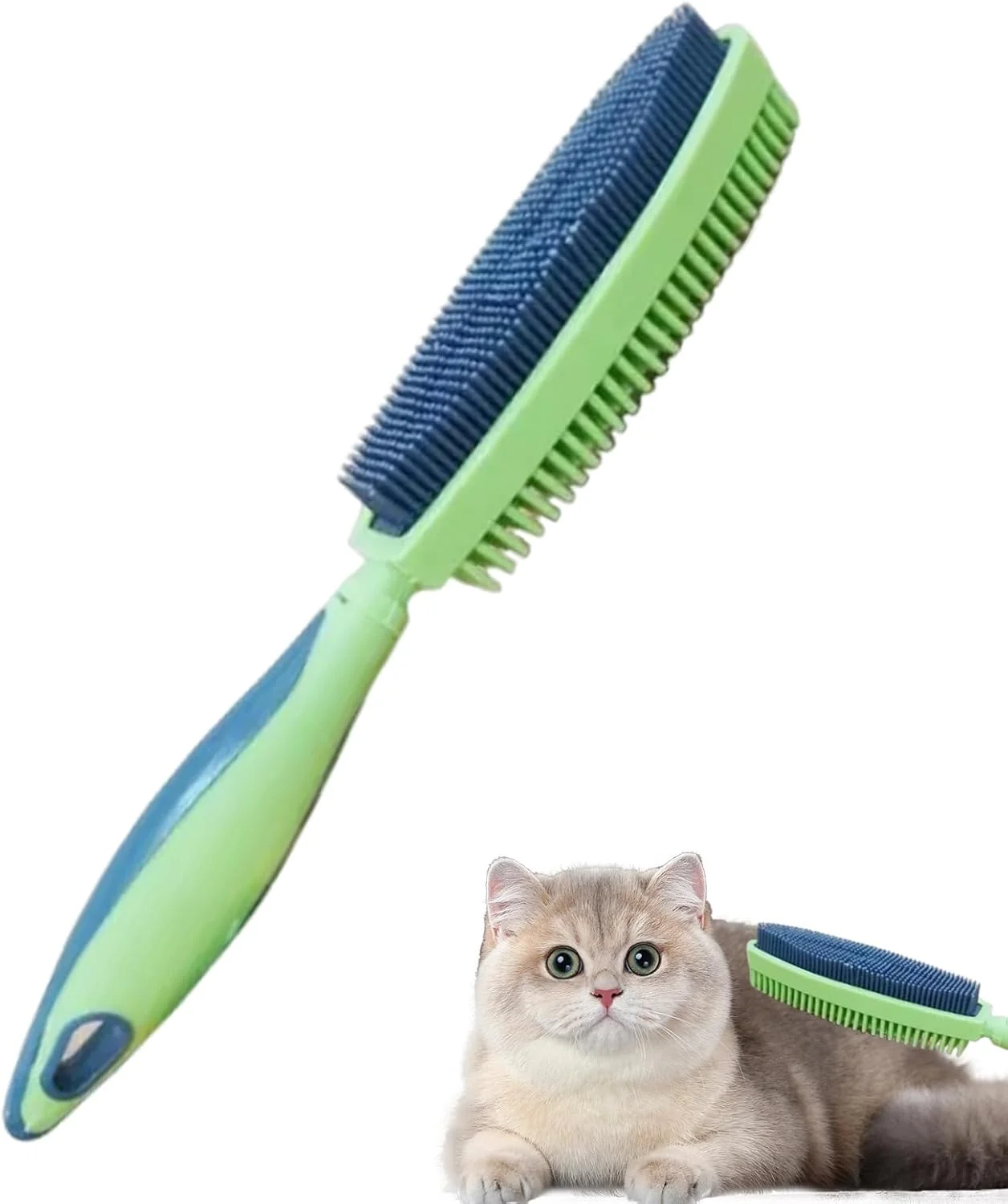 برس سگ برای ریزش مو - ابزار دو طرفه | برس نظافت سگ - برای تمیز کردن حمام و دوش حیوانات خانگی، خرگوش، بچه گربه و توله سگ