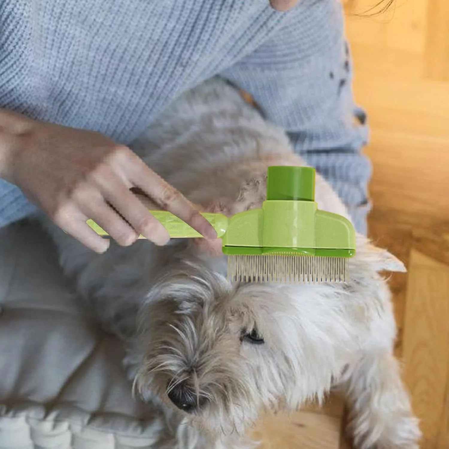 برس موی گربه | شانه تمیز کننده با دسته ارگونومیک | برس حیوانات خانگی برای گربه ها، سگ ها، مراقبت از پوشش حیوانات خانگی، حمام کردن، تمیز کردن و از بین بردن گره