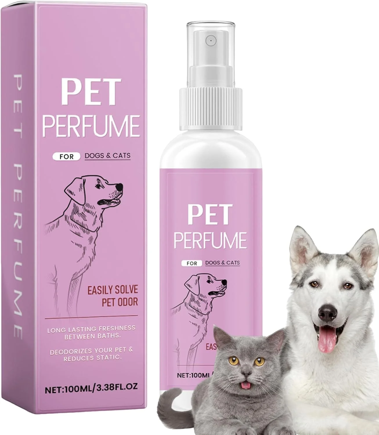 از بین برنده بوی حیوانات خانگی برای بوی قوی | از بین برنده بوی حیوانات خانگی 100 میلی لیتری برای خانه - پاک کننده خوشبو کننده طبیعی با رایحه ماندگار قابل حمل برای اتاق، اثاثه یا لوازم داخلی، سطل زباله، پارچه، مبل، مبلمان