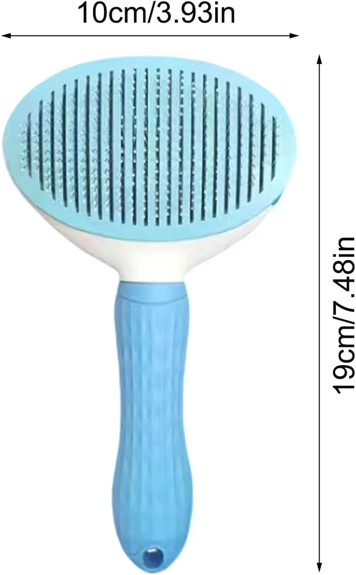 برس گربه برای گربه های خانگی، برس تمیز کننده گربه با دکمه رهاسازی، شانه نظافت حیوانات خانگی برای گربه ها سگ ها داخل خانه حمام