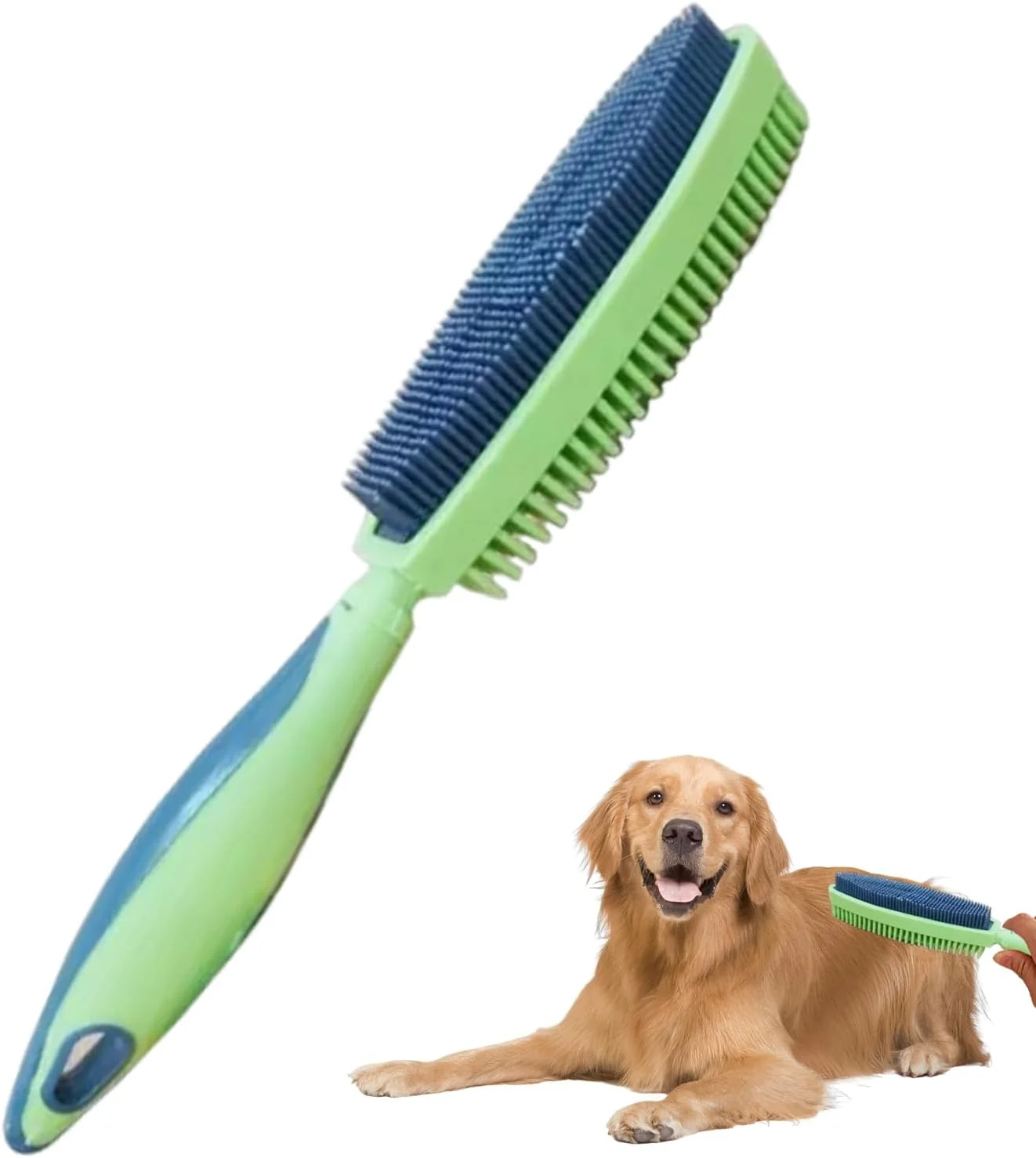 برس موی گربه - ابزار حرفه ای دو طرفه برای نظافت - برس نظافت سگ، برای تمیز کردن و حمام کردن حیوانات خانگی، خرگوش، بچه گربه و توله سگ و از بین بردن موهای ریخته شده