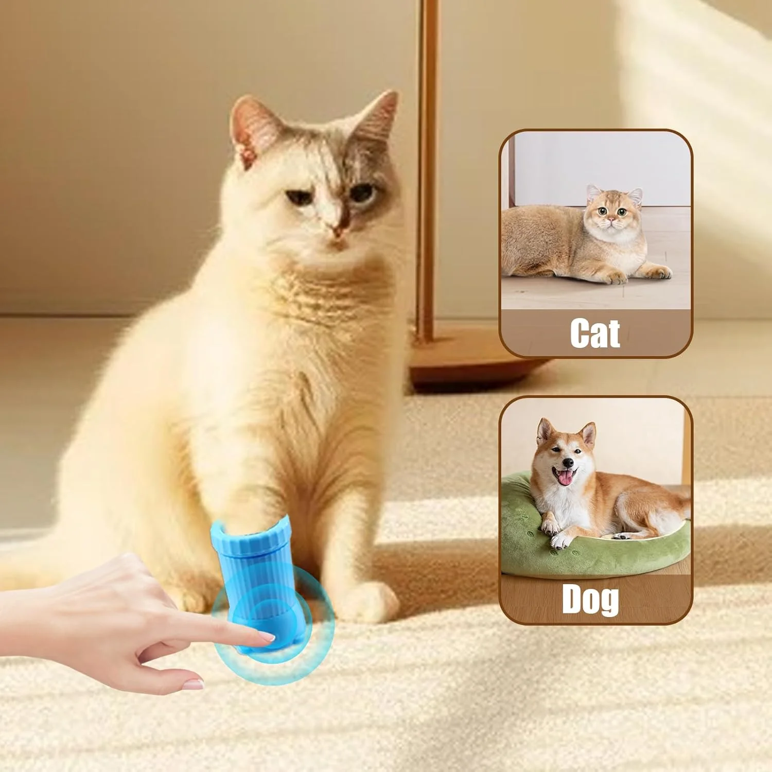 دستگاه شستشوی پنجه سگ، دستگاه شستشوی شارژی USB | تمیز کننده خودکار پنجه سگ - مناسب برای پیاده روی و مسافرت توله سگ و بچه گربه دستگاه شستشوی پنجه سگ، دستگاه شستشوی شارژی USB | تمیز کننده خودکار پنجه سگ - مناسب برای پیاده روی و مسافرت توله سگ و بچه گربه