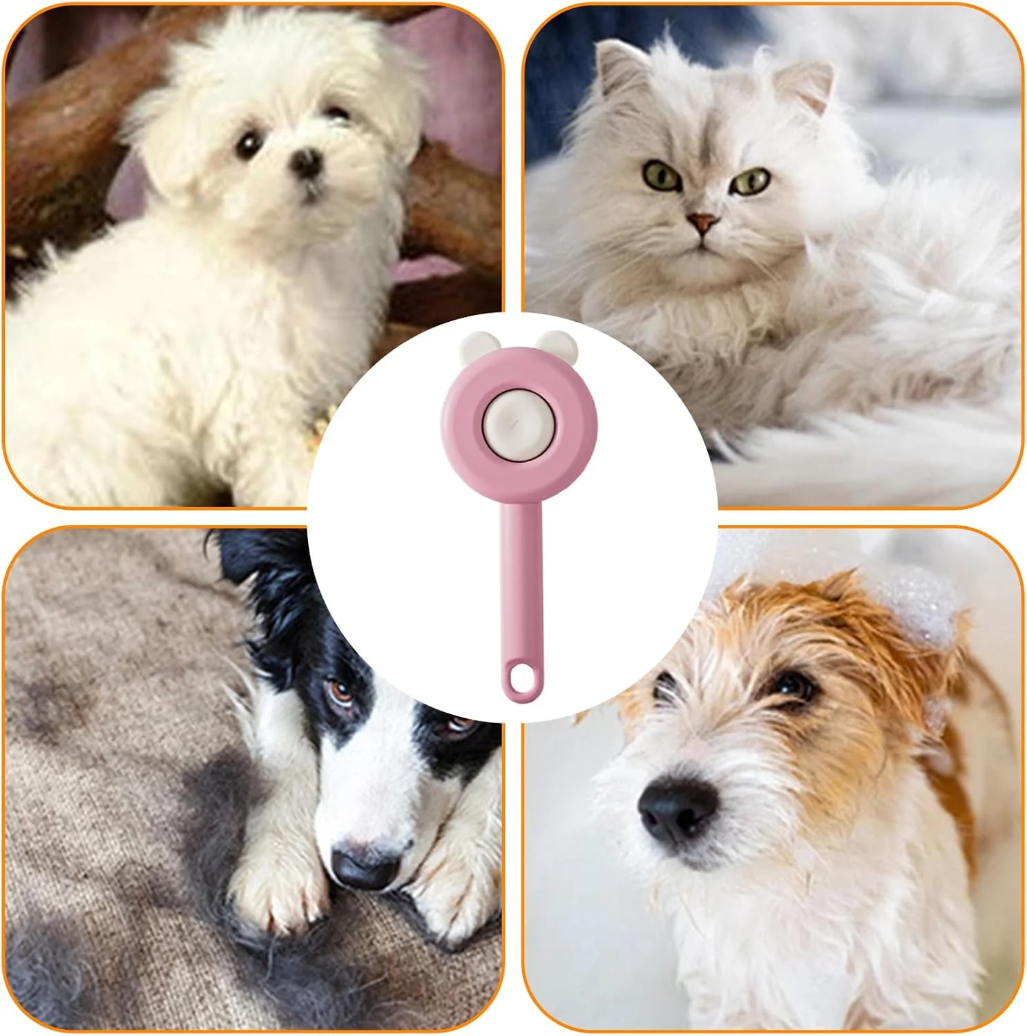 برس موی گربه، ضد لغزش با دکمه رهاسازی، شانه باز کننده گره موی بچه گربه، برای ماساژ، حمام کردن گربه ها و سگ های مو بلند و کوتاه، مناسب فضای داخلی و خارجی برس موی گربه، ضد لغزش با دکمه رهاسازی، شانه باز کننده گره موی بچه گربه، برای ماساژ، حمام کردن گربه ها و سگ های مو بلند و کوتاه، مناسب فضای داخلی و خارجی