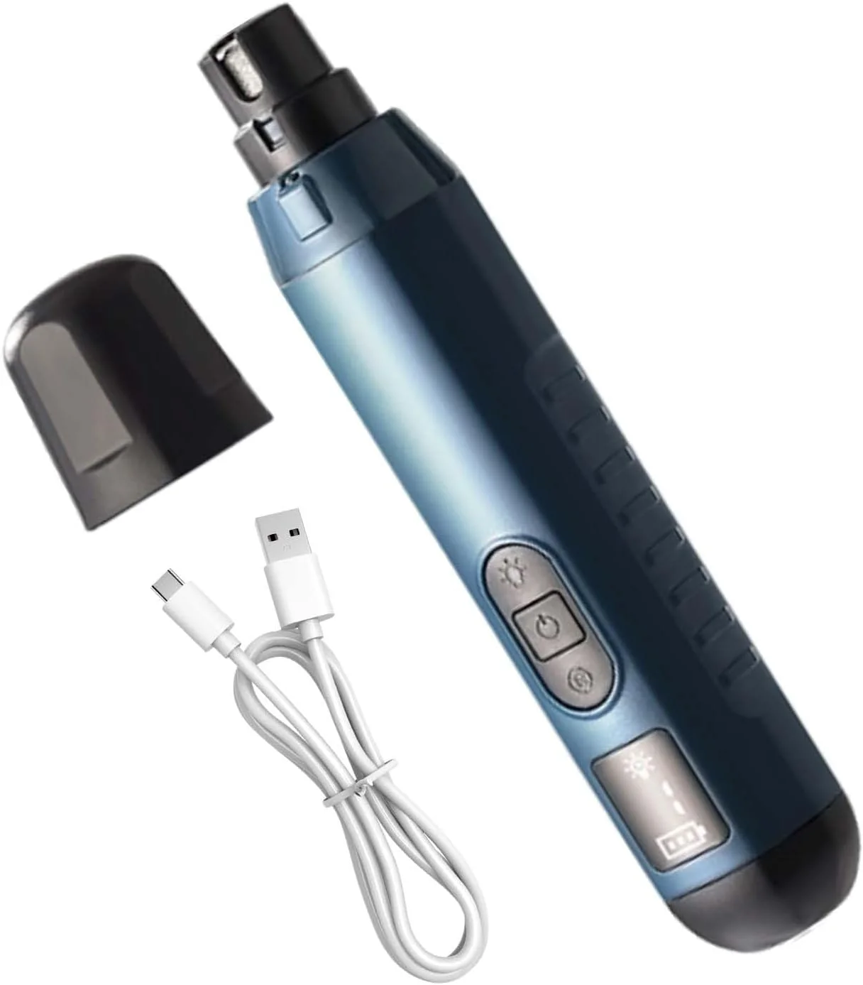 سوهان برقی ناخن سگ - ابزار پیرایش پنجه - سوهان برقی بی صدا 5 سرعته USB قابل شارژ برای پیرایش و مراقبت از ناخن پنجه سگ گربه توله سگ حیوان خانگی