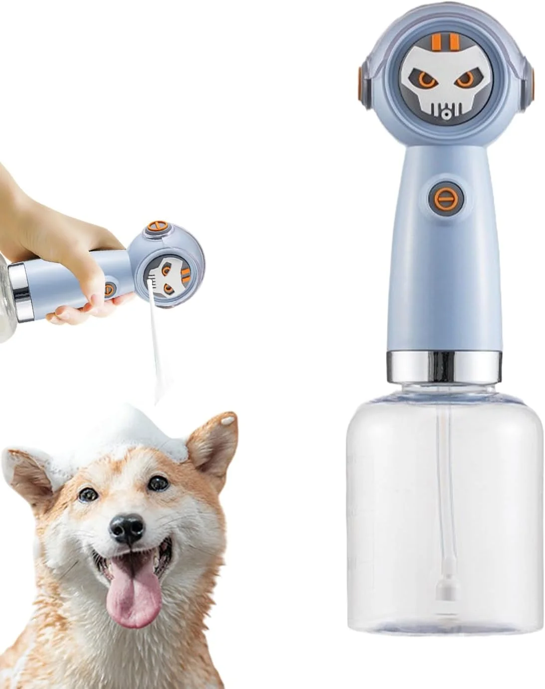 اسپری شامپو حیوانات خانگی | اسپری سر دوش ارگونومیک - پخش کننده خودکار صابون فوم گربه - برای شستشوی حمام، اسپا، وان حمام، خانه، گربه ها، سگ ها، حمام