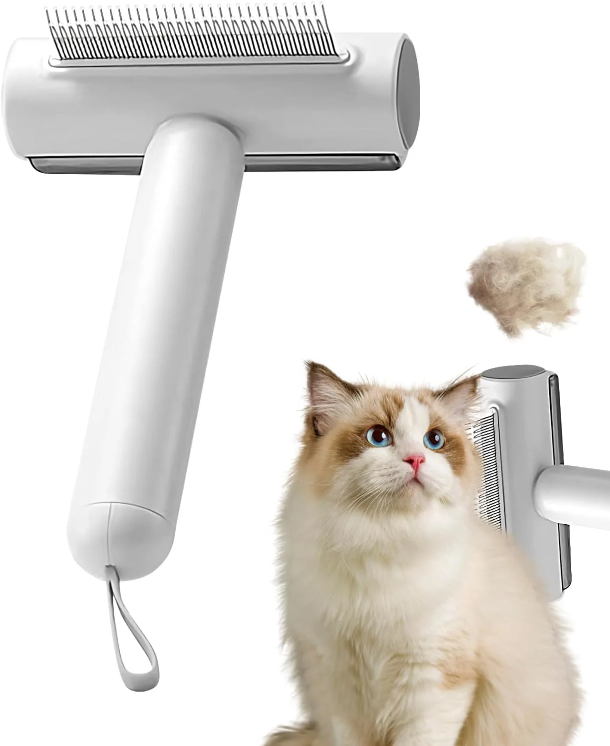 شانه سگ، برس ریزش مو سگ همراه با موگیر، ابزار گره باز کن استیل برای بچه گربه ها، توله سگ ها و حیوانات بزرگ متوسط شانه سگ، برس ریزش مو سگ همراه با موگیر، ابزار گره باز کن استیل برای بچه گربه ها، توله سگ ها و حیوانات بزرگ متوسط