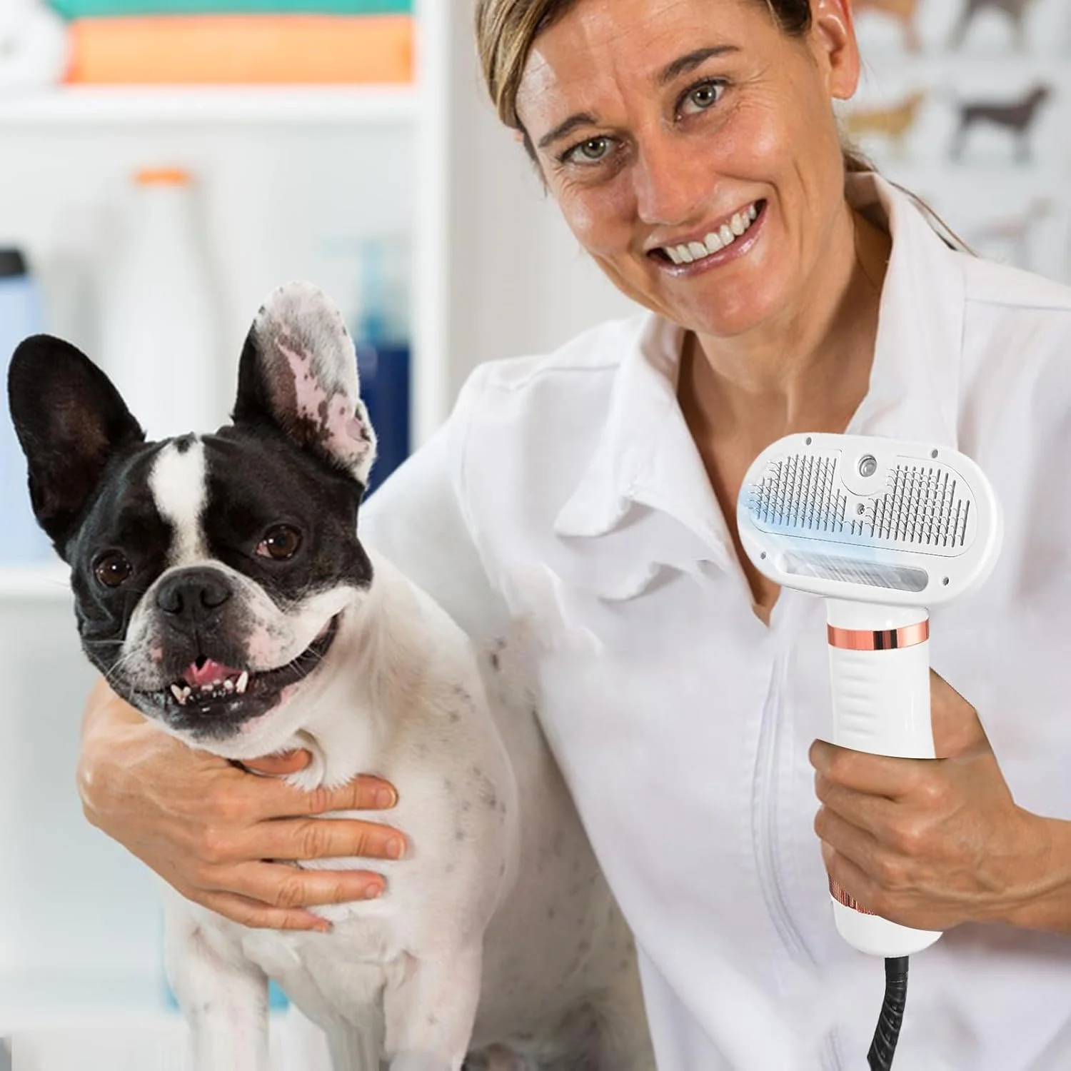 سشوار حیوانات خانگی | سشوار سگ کم صدا برای نظافت - دستگاه خشک کننده مو با صدای کم برای توله سگ گربه سالن سگ خانگی مسافرتی قابل حمل