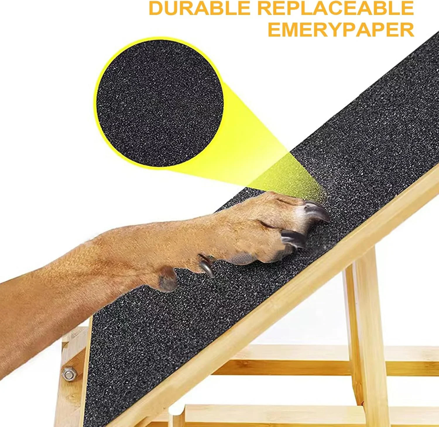 برد خراش برای سگ ها - برد ناخن سگ تاشو چوبی - مبلمان حیوانات خانگی برای نگهداری پنجه توله سگ سالمند در خانه و مسافرت در فضای باز