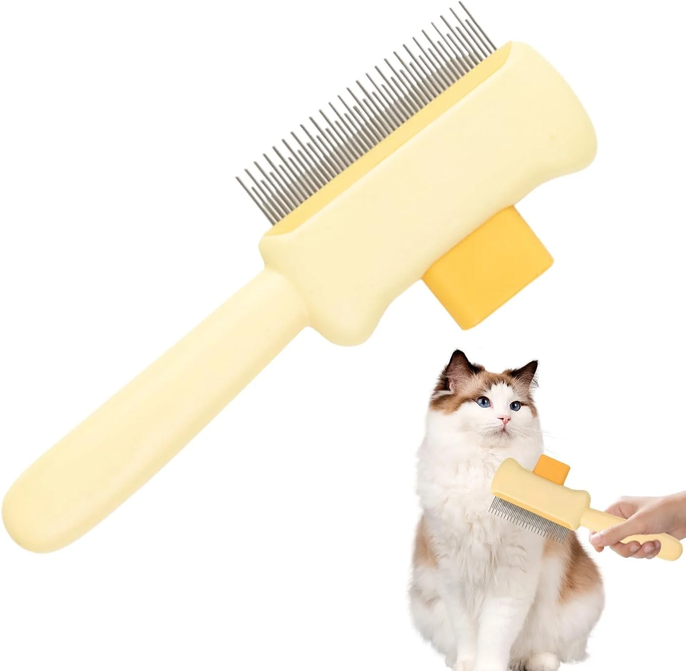 شانه ریزش موی گربه - شانه ماساژ ریزش مو برای توله سگ، برس های ماساژ سگ با طراحی ارگونومیک، لوازم حیوانات خانگی برای همستر، خرگوش، بچه گربه، توله سگ
