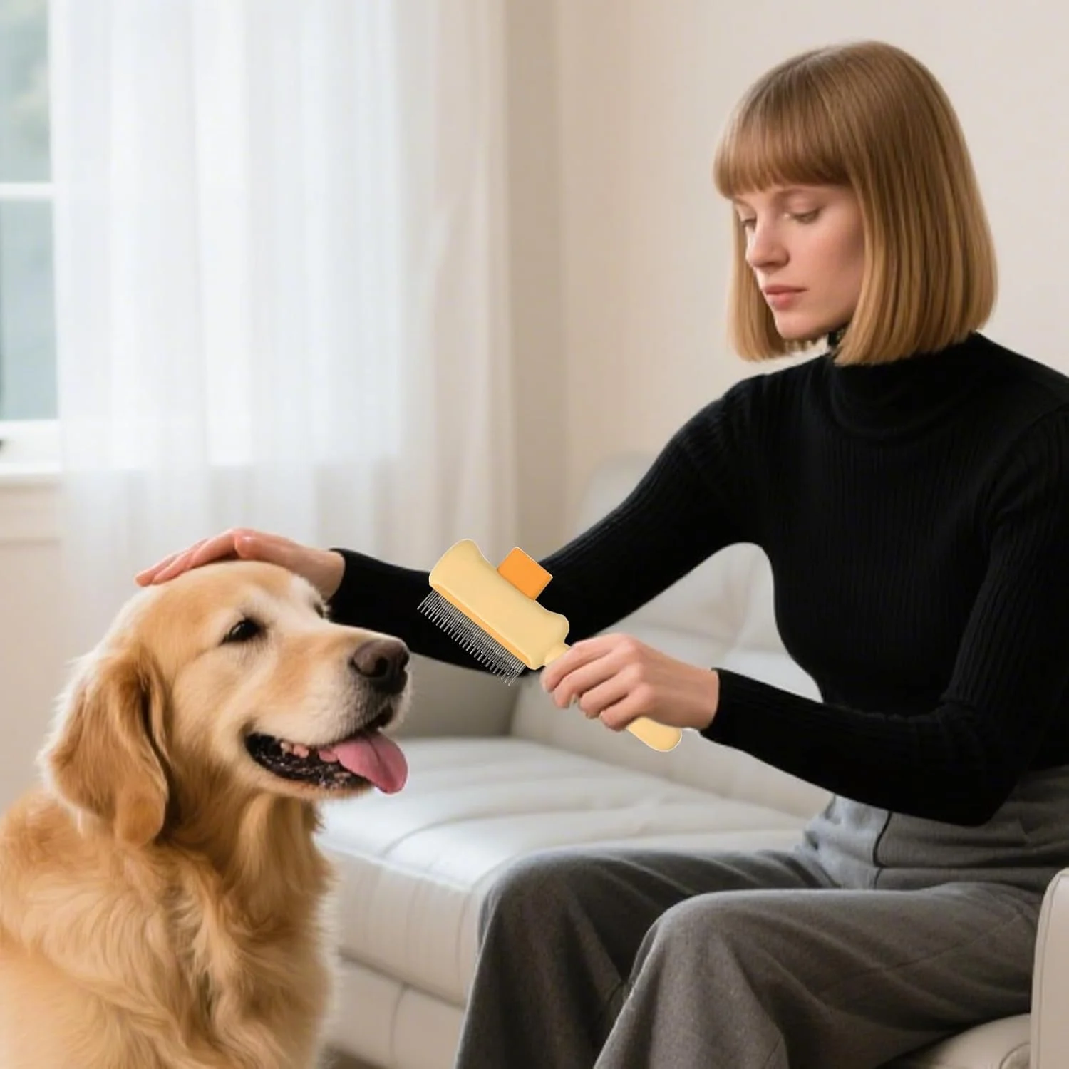 شانه ریزش موی گربه - شانه ماساژ ریزش مو برای توله سگ، برس های ماساژ سگ با طراحی ارگونومیک، لوازم حیوانات خانگی برای همستر، خرگوش، بچه گربه، توله سگ